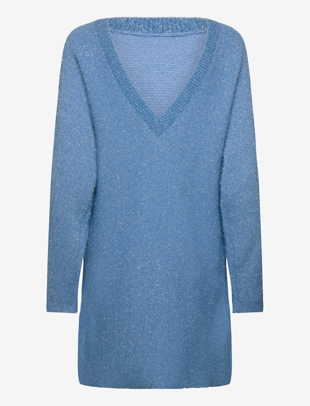 STINE GOYA - Anahita, 1947 Metallic Fluffy Knit - knitted dresses - alaskan blue - 2