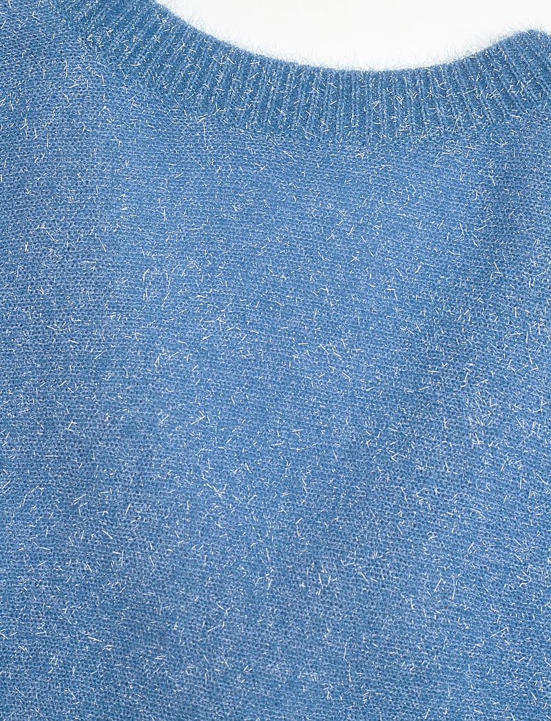 STINE GOYA - Anahita, 1947 Metallic Fluffy Knit - knitted dresses - alaskan blue - 4