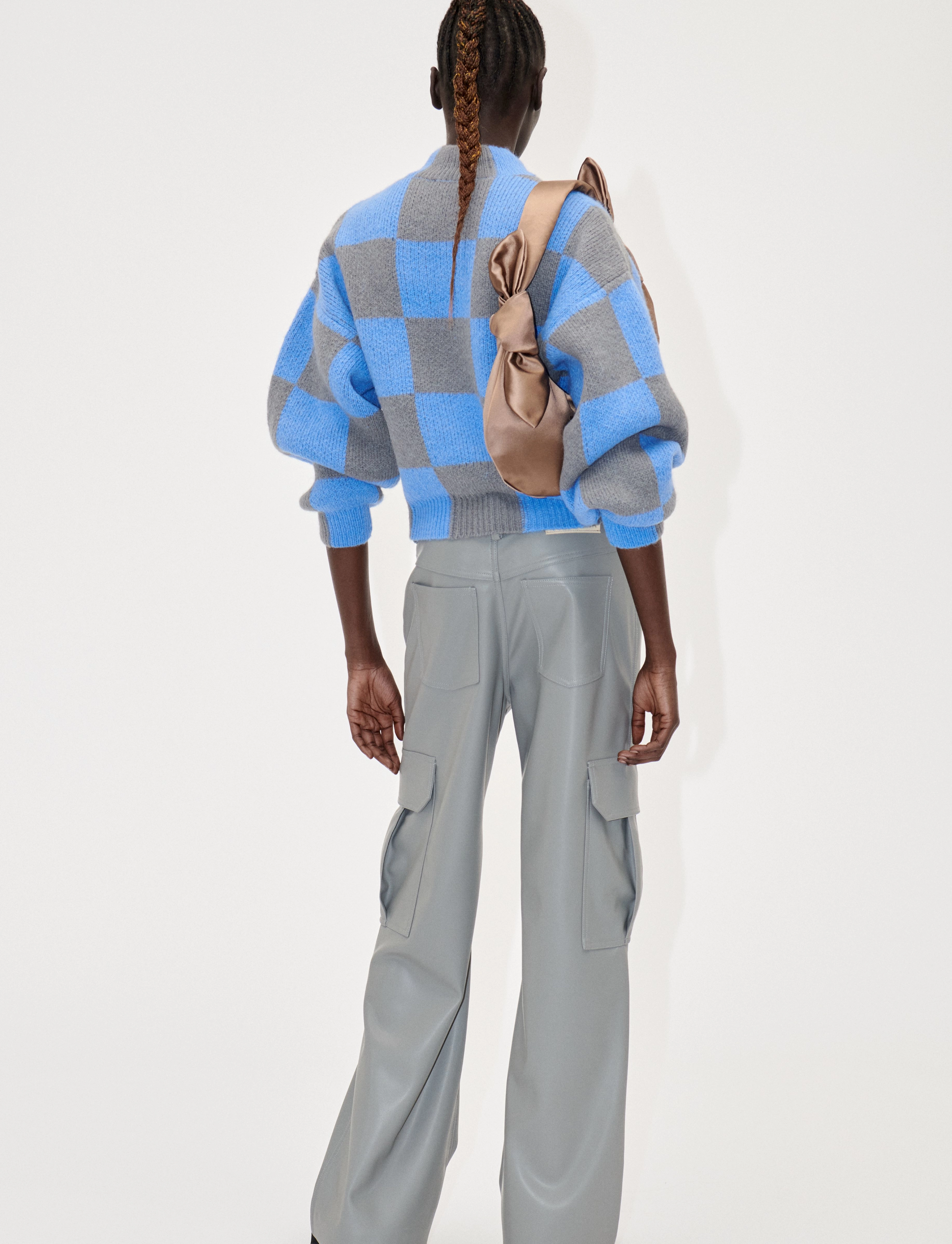 STINE GOYA - Adonis, 1948 Alpaca Knit - alaskan blue check - 3
