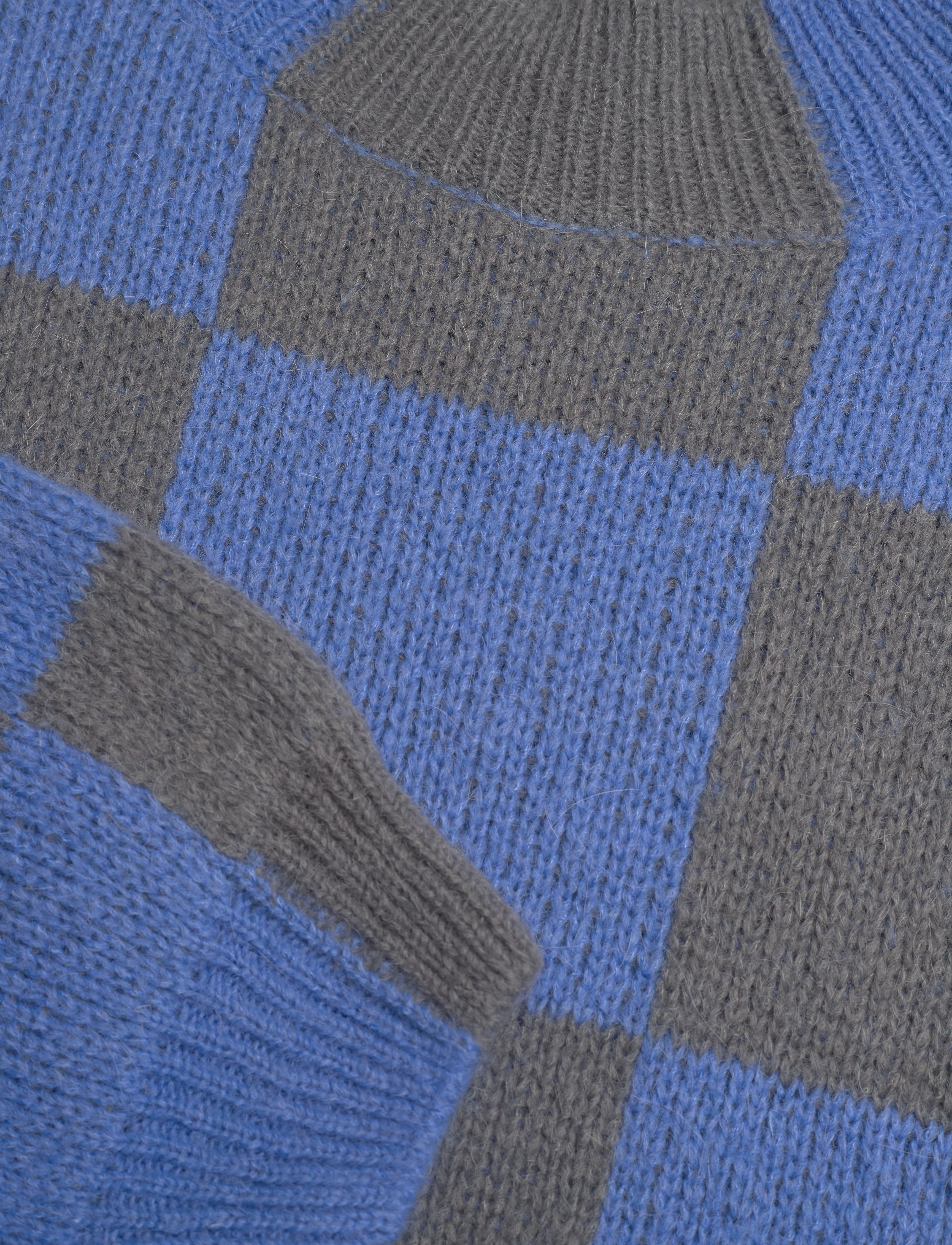 STINE GOYA - Adonis, 1948 Alpaca Knit - alaskan blue check - 4