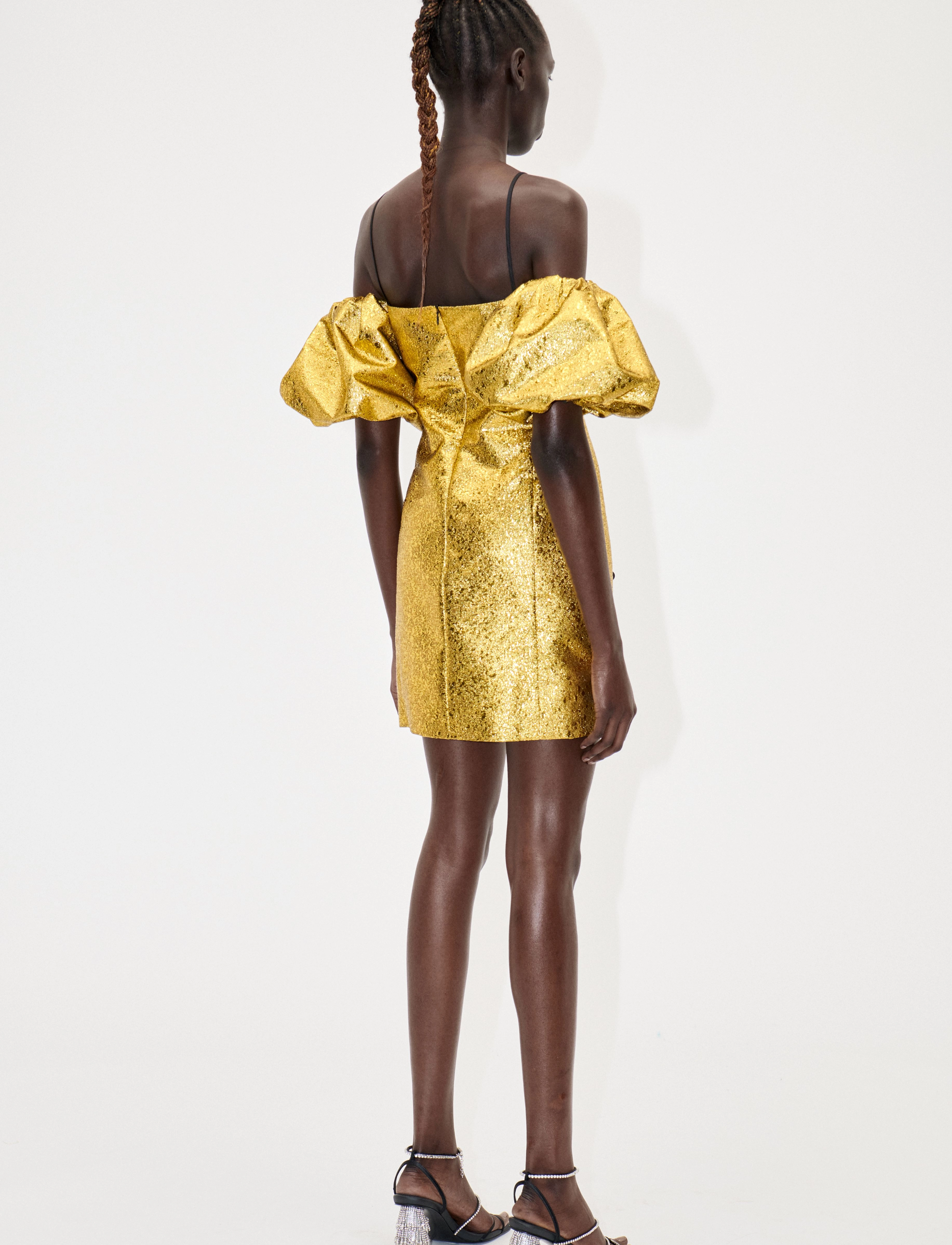 STINE GOYA - Brera, 1918 Organza Jacquard - festkjoler - luminescent gold - 3