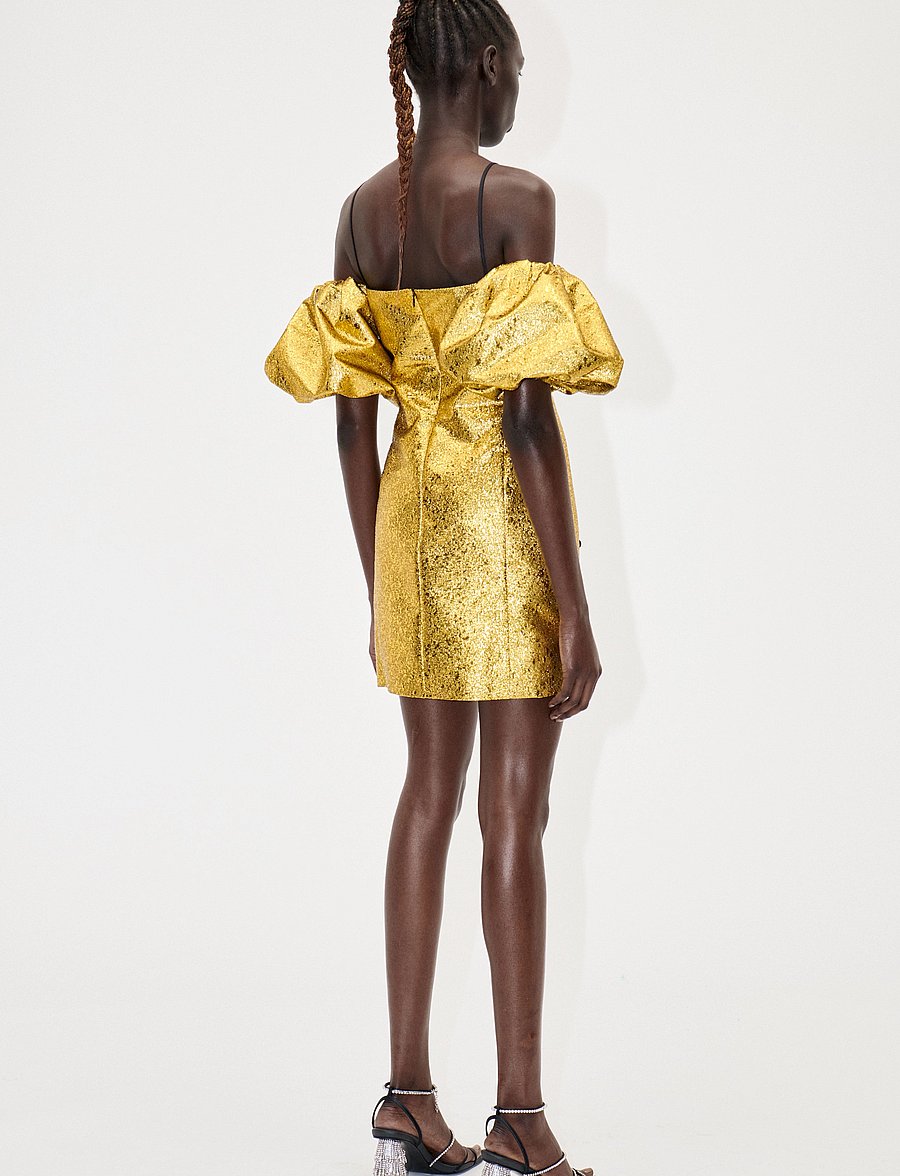 STINE GOYA - Brera, 1918 Organza Jacquard - festkjoler - luminescent gold - 3