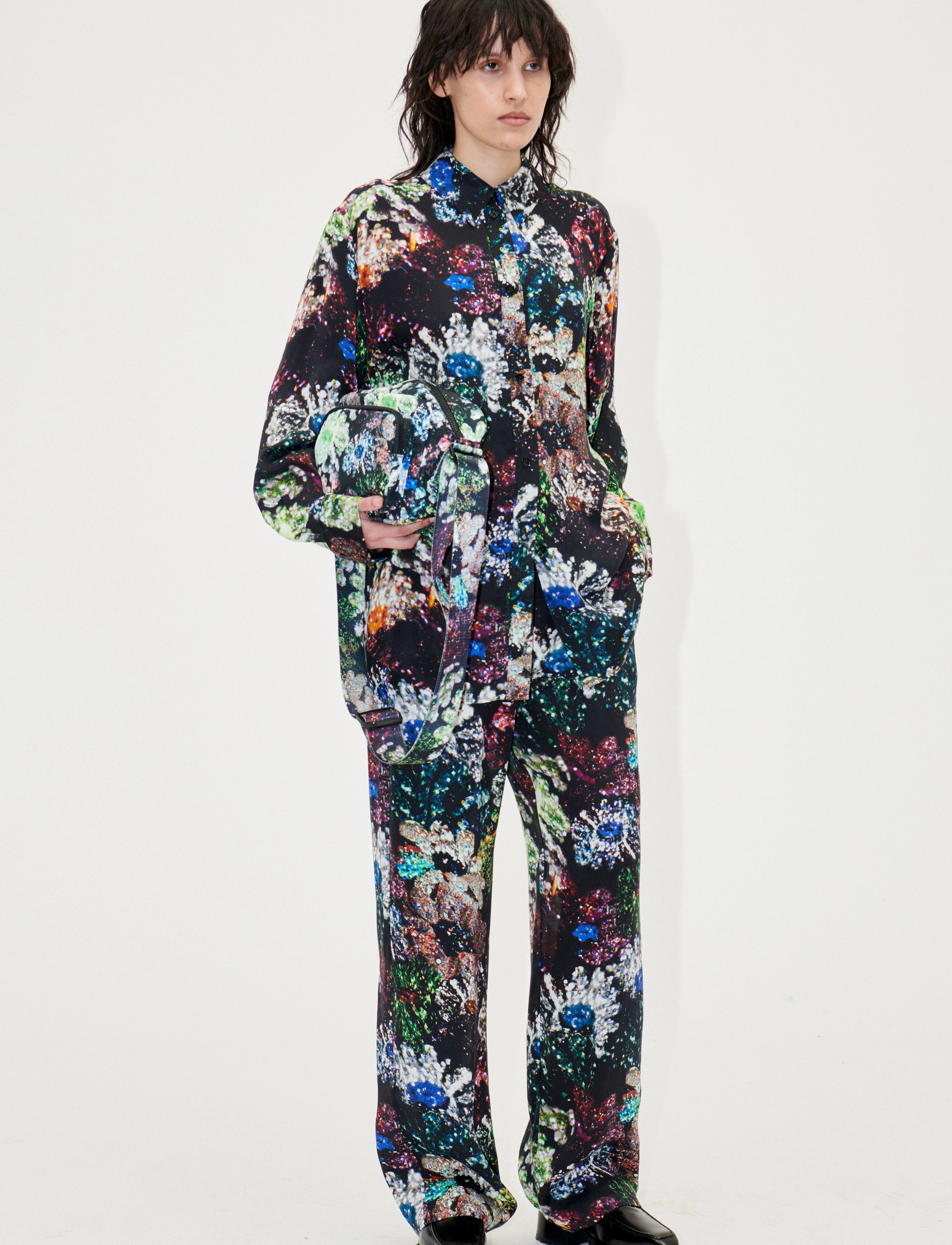 STINE GOYA Fatou, 1920 Dry Viscose - Bukser - GLITTER BLOOM / multi