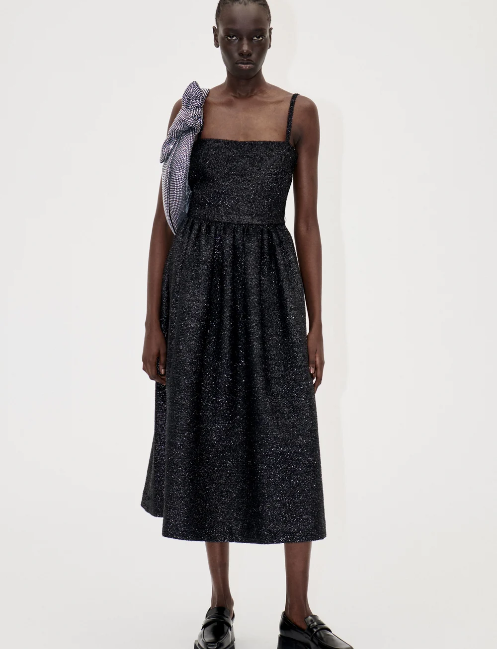 STINE GOYA - Anny, 1981 Woven Lurex - kokteilikleidid - jet black - 0