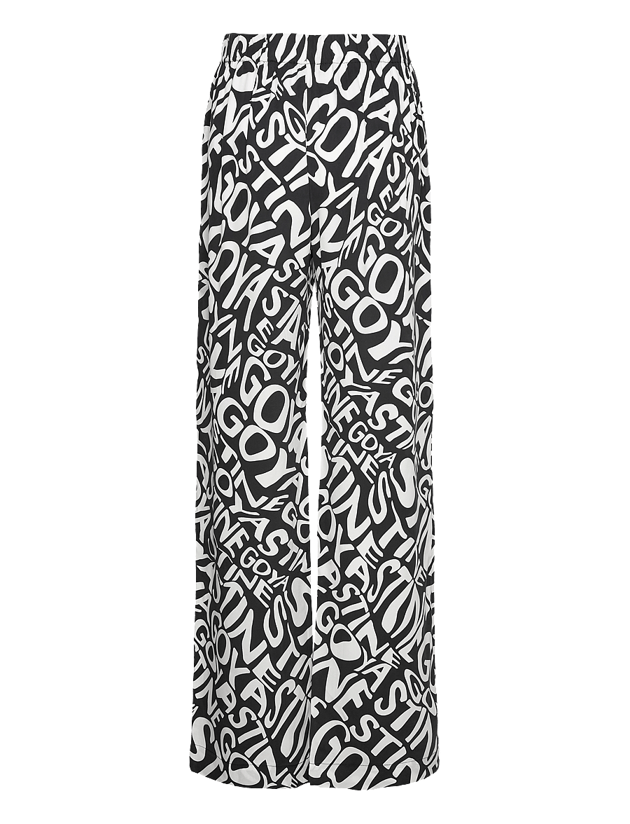 STINE GOYA - SGFatou, 2017 Dry Viscose - hosen mit weitem bein - liquified logo - 1
