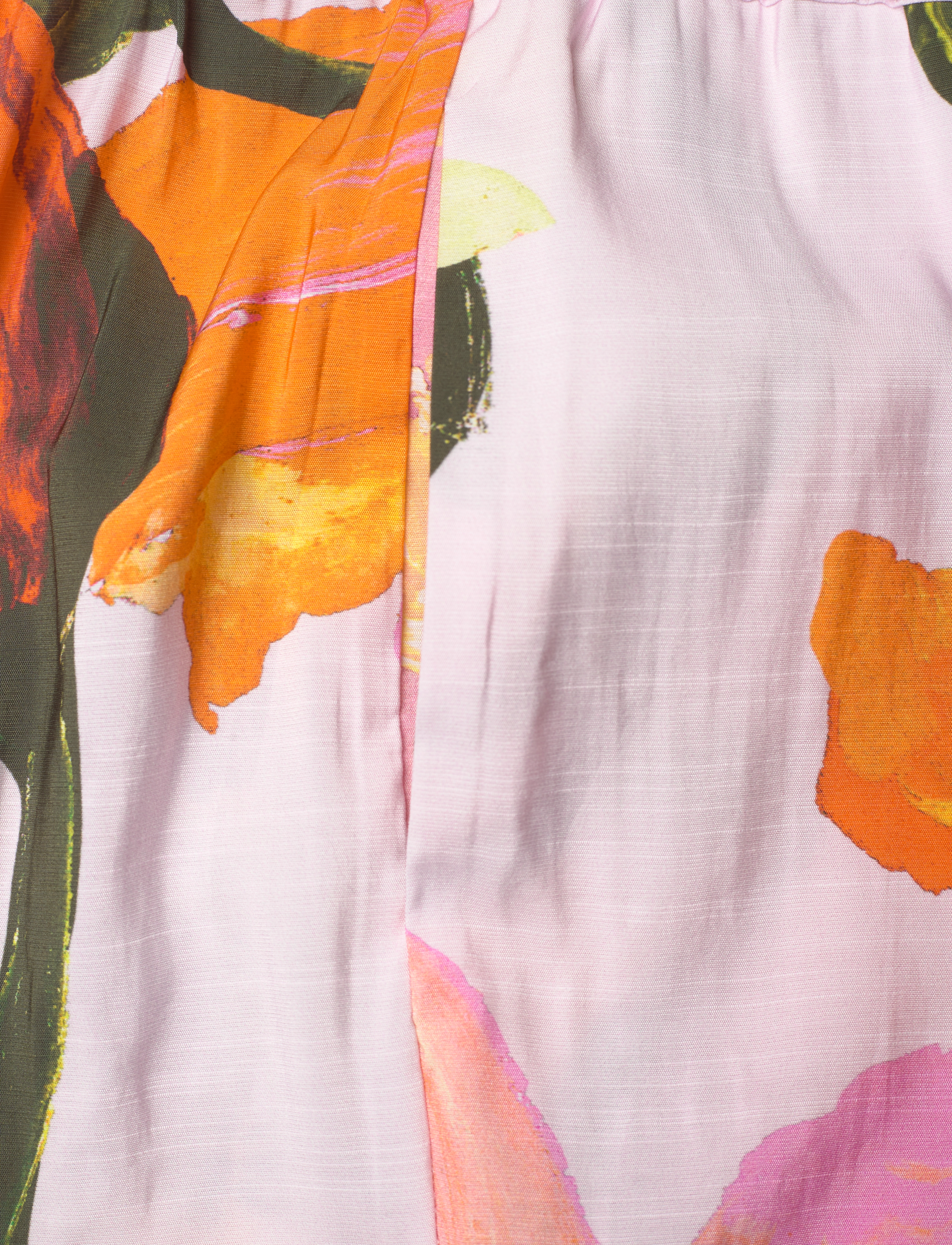 STINE GOYA - SGEmi, 2070 Light Fluid Ecovero - bukser med brede ben - summer day poppies - 2