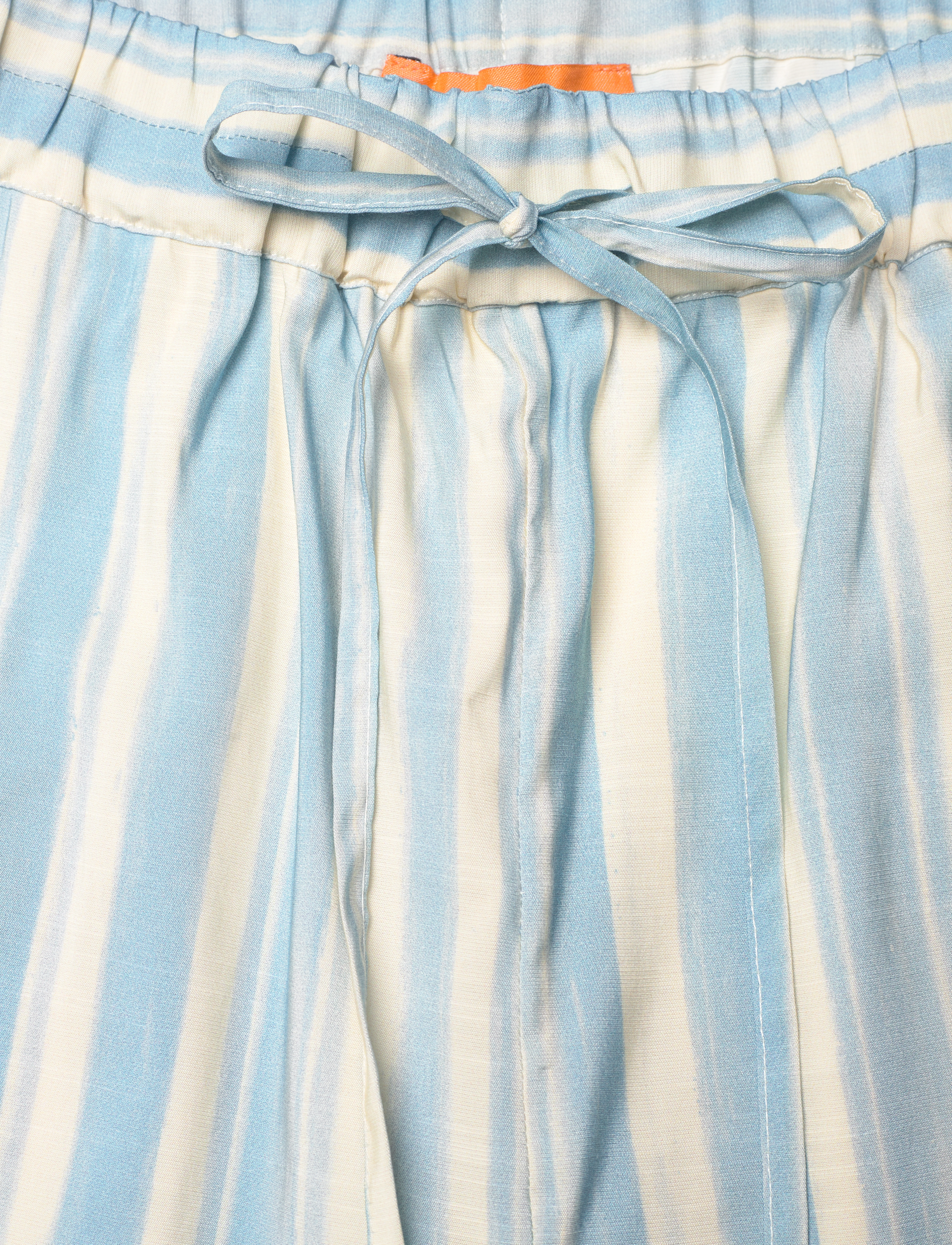 STINE GOYA - SGEmi, 2070 Light Fluid Ecovero - spodnie szerokie - summer stripes - 3