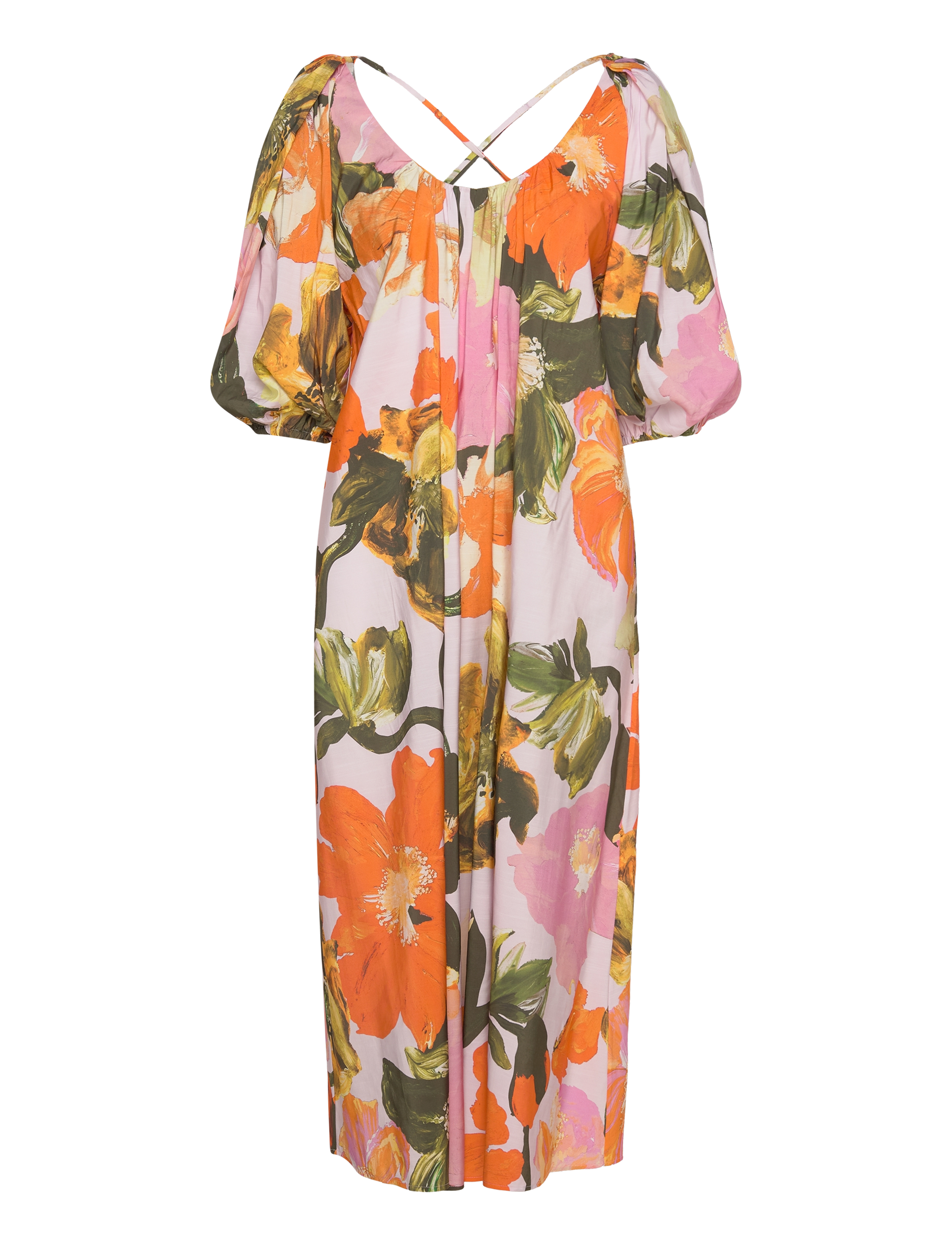 STINE GOYA SGTeresa, 2070 Light Fluid Ecovero - Tøj - SUMMER DAY POPPIES / orange