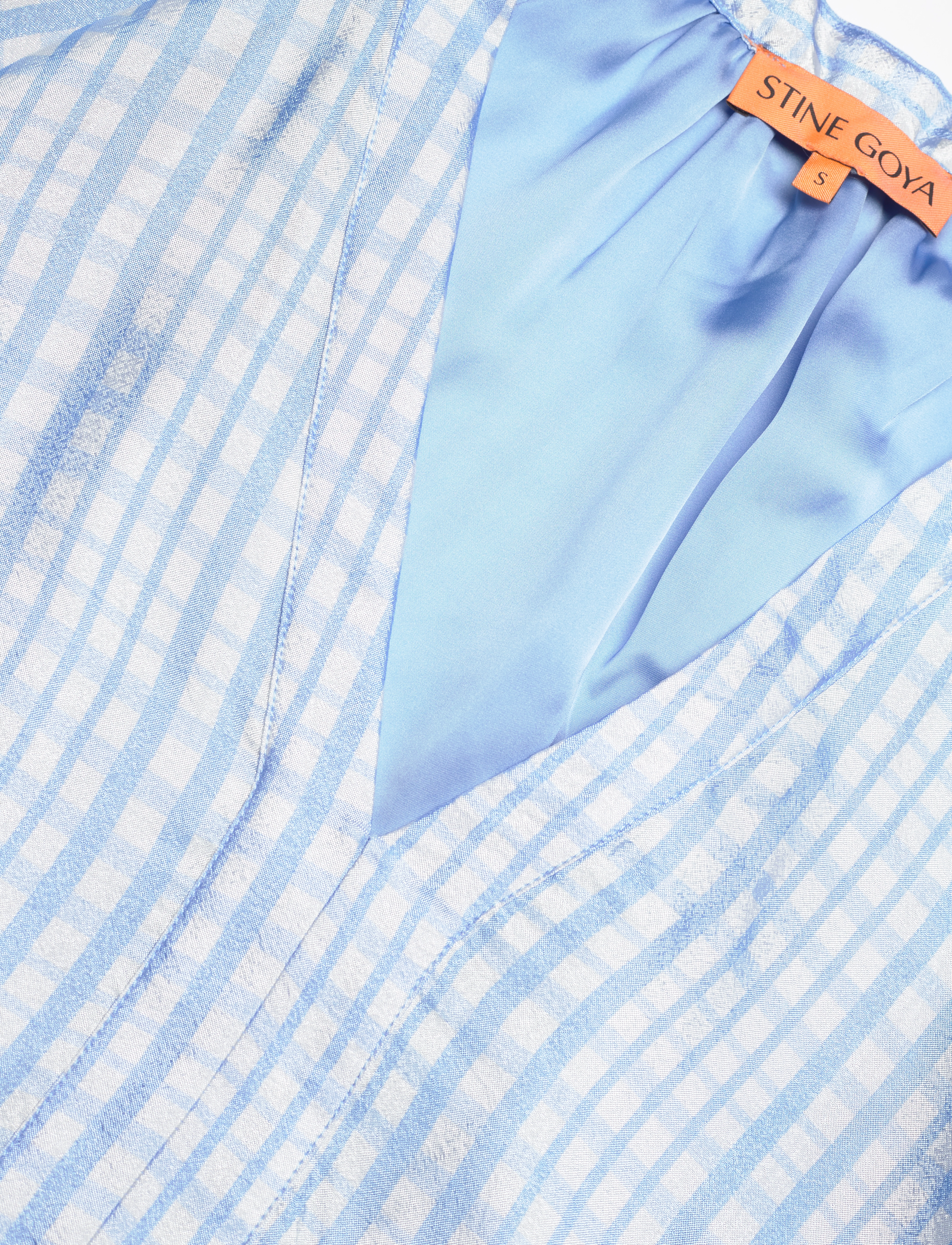 STINE GOYA - SGJasmine, 2067 Textured Poly - festkjoler - blue check - 2
