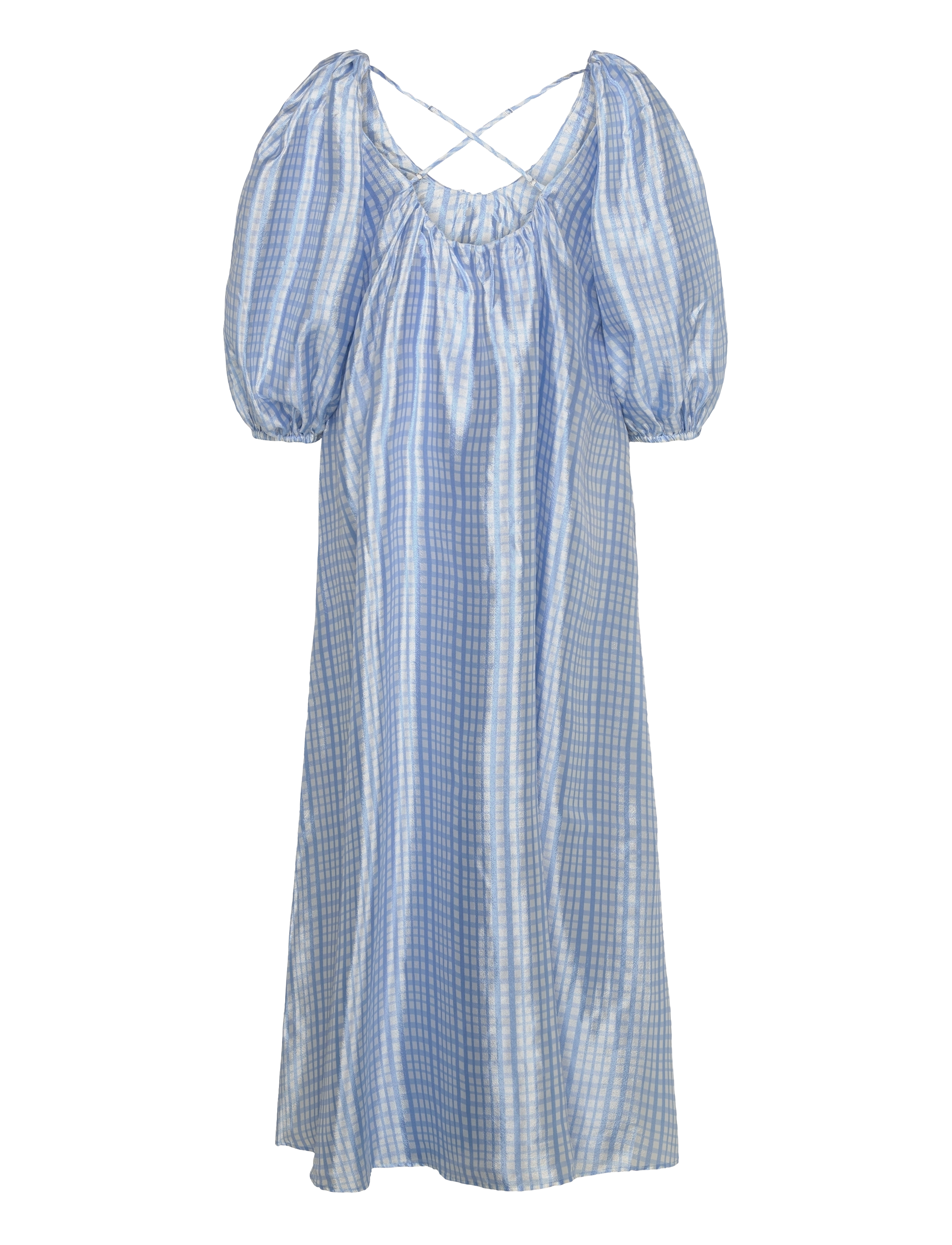 STINE GOYA - SGTeresa, 2067 Textured Poly - maxikjoler - blue check - 1