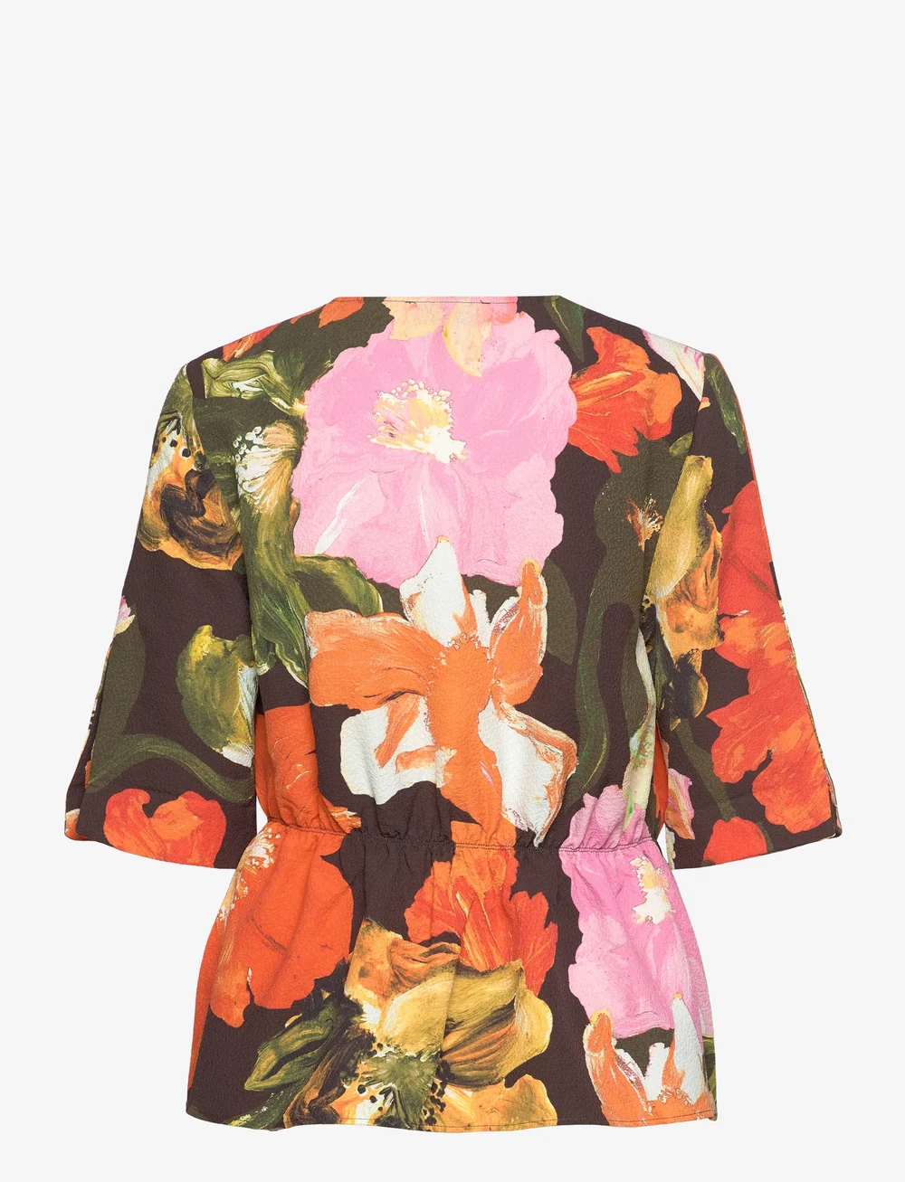 STINE GOYA - SGNaica, 2065 Structure Stretch - short-sleeved blouses - summer night poppies - 1