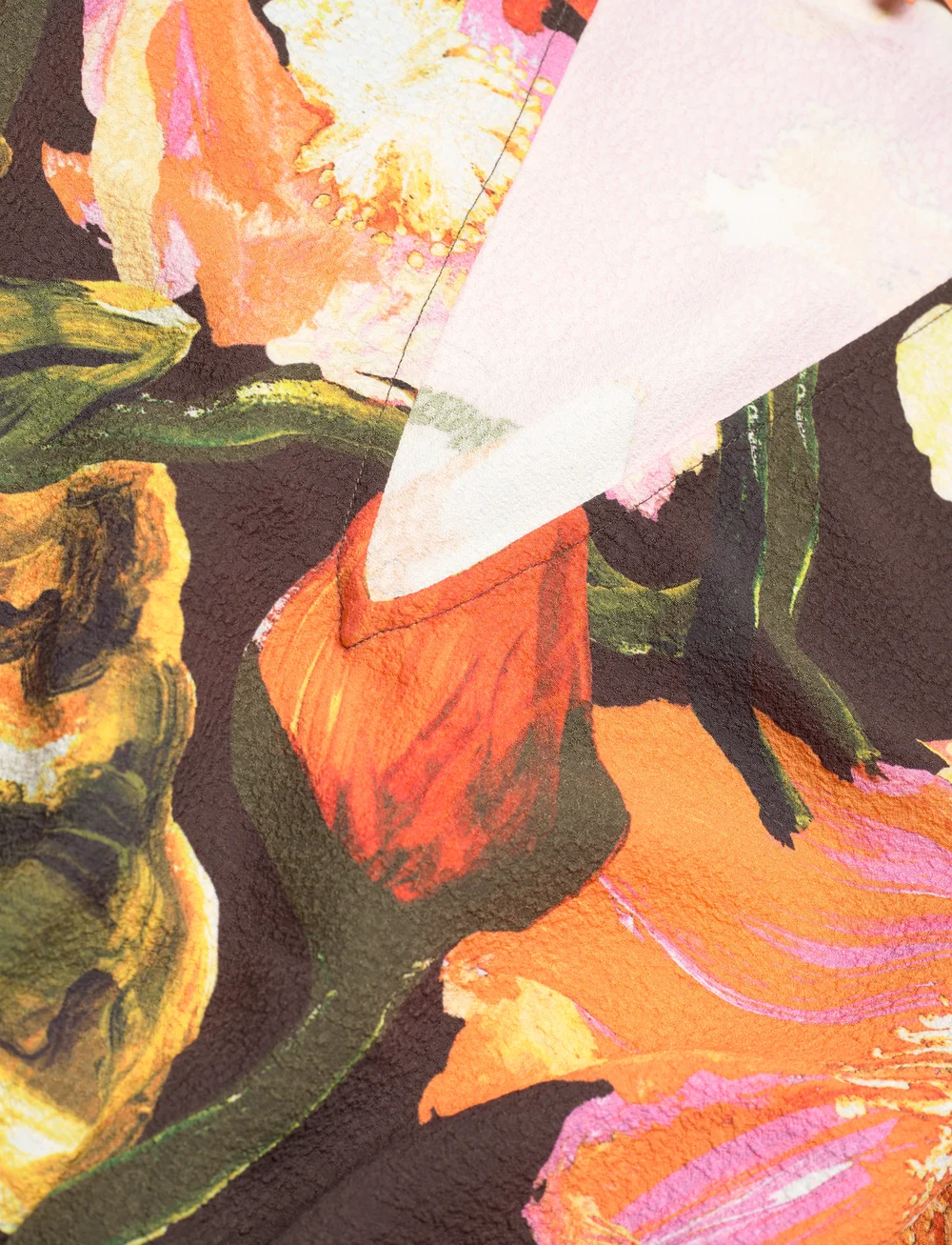 STINE GOYA - SGNaica, 2065 Structure Stretch - short-sleeved blouses - summer night poppies - 2