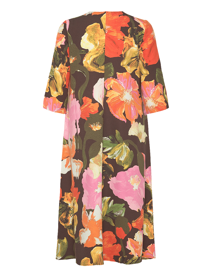 STINE GOYA - SGVic, 2065 Structure Stretch - midi-jurken - summer night poppies - 1