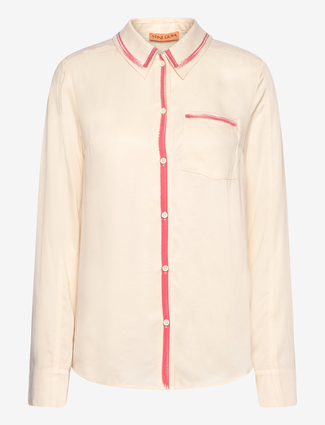 STINE GOYA - SGFelix, 2066 Dry Viscose - lühikeste varrukatega särgid - tangerine paintbrush - 0