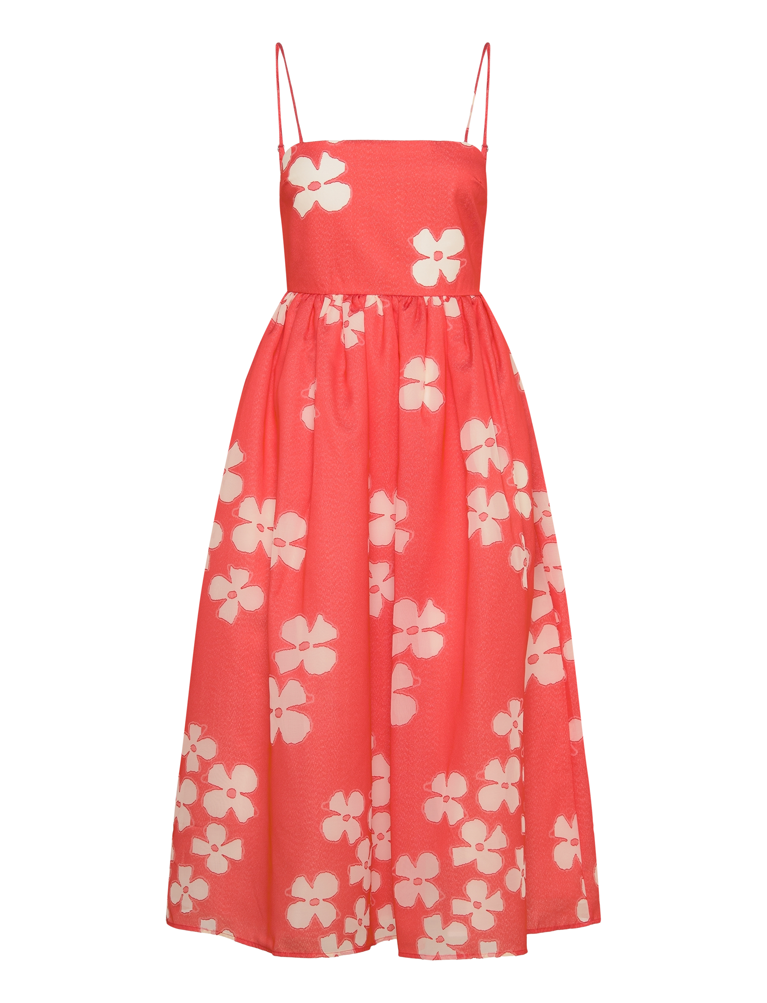STINE GOYA SGYanina, 2069 Organza - Klær - DITZY POPPIES / coral