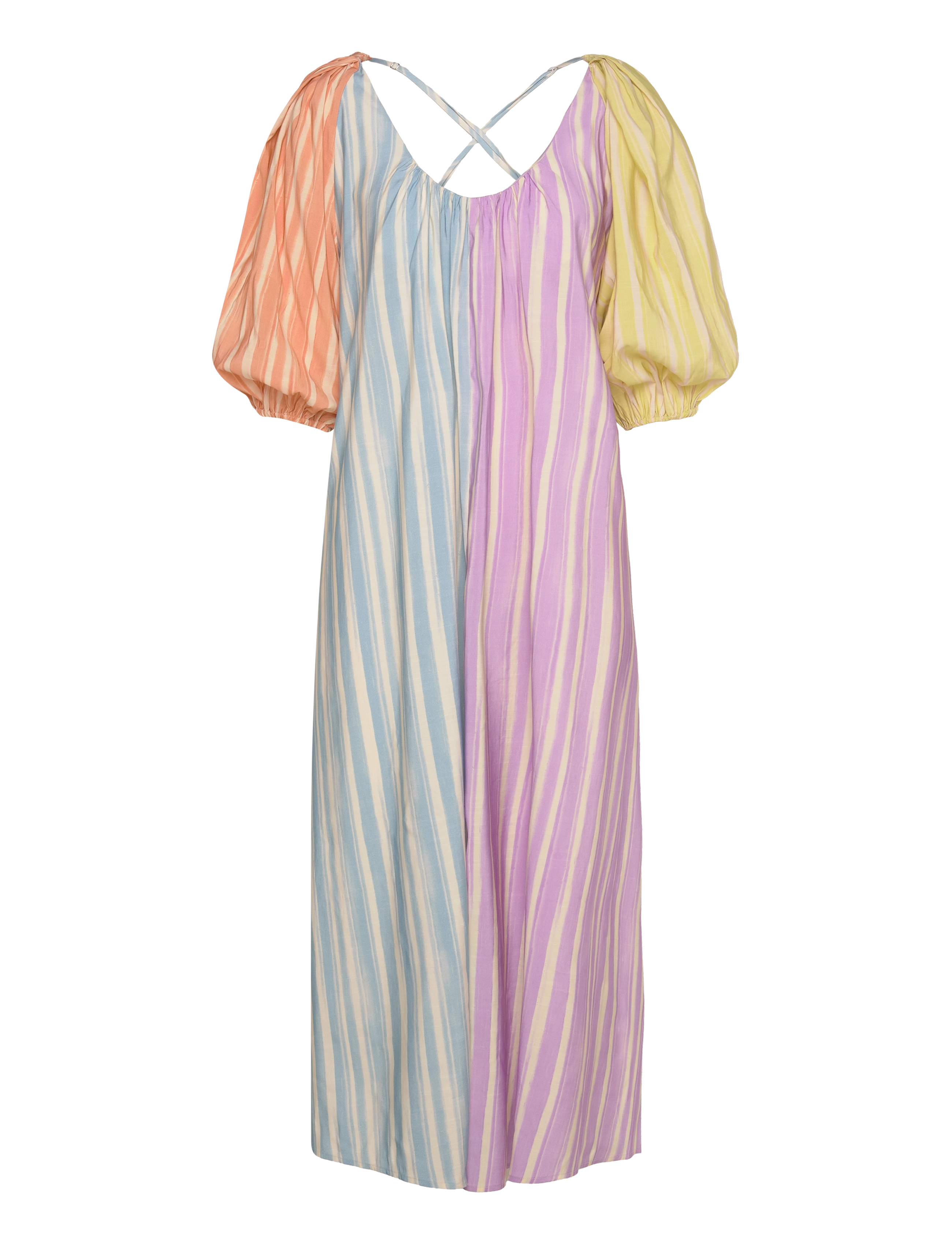 STINE GOYA SGTerry, 2070 Light Fluid Ecovero - Kjoler - SUMMER STRIPES / pink/rose