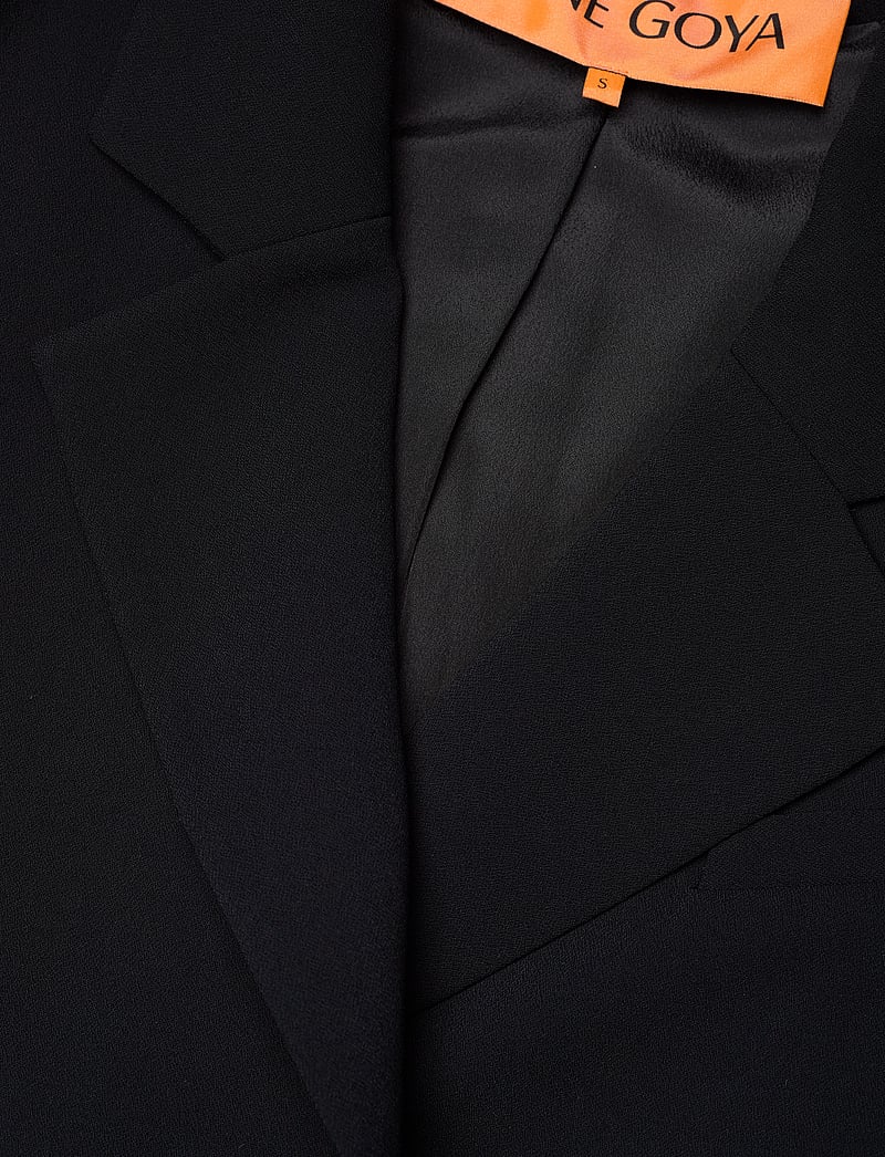 STINE GOYA - Straight Long Sleeve Coat, 2273 Cre - villased mantlid - black - 5