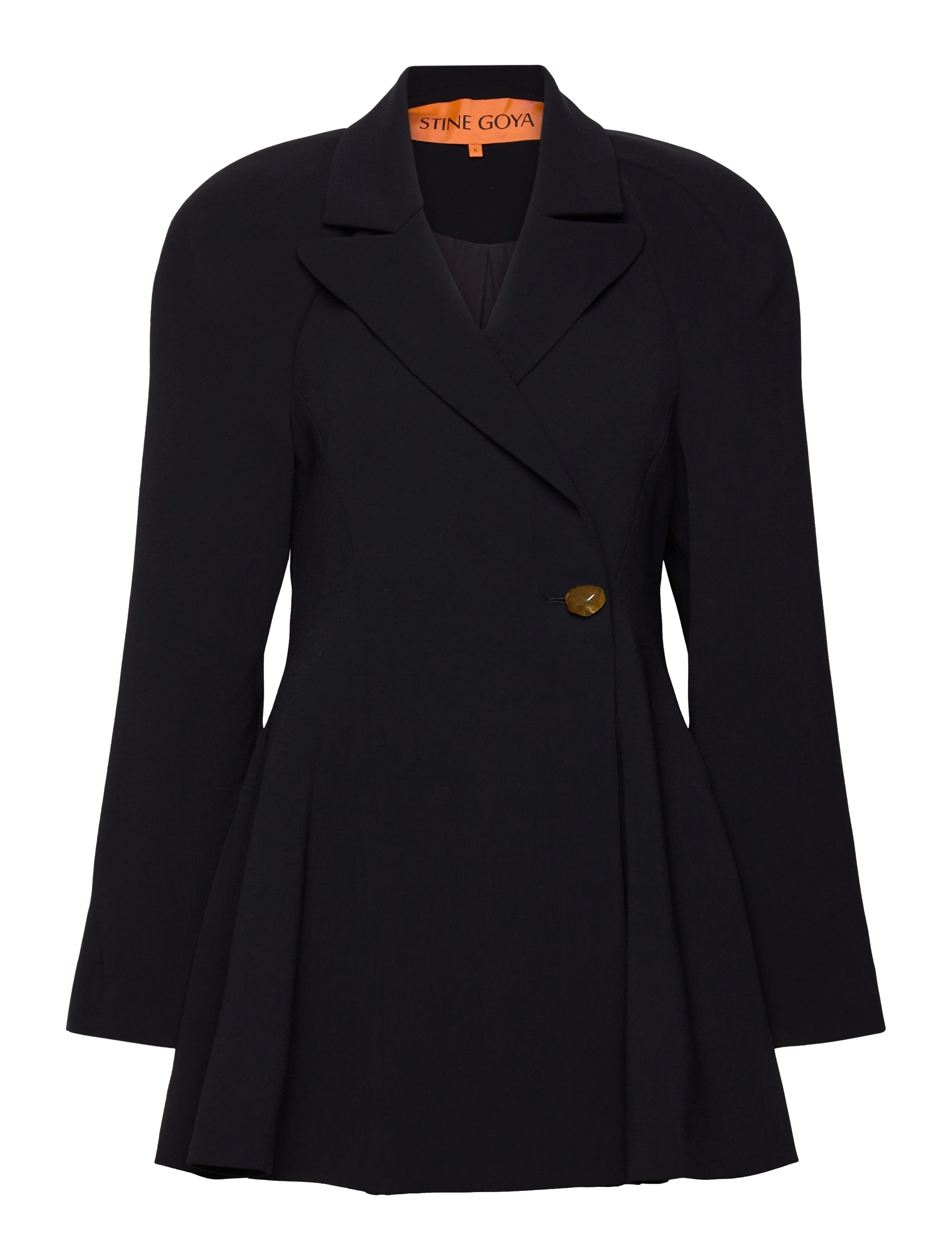 STINE GOYA Voluminous Mini Coat Dress, 2273 Cr - STINE GOYA - BLACK / black
