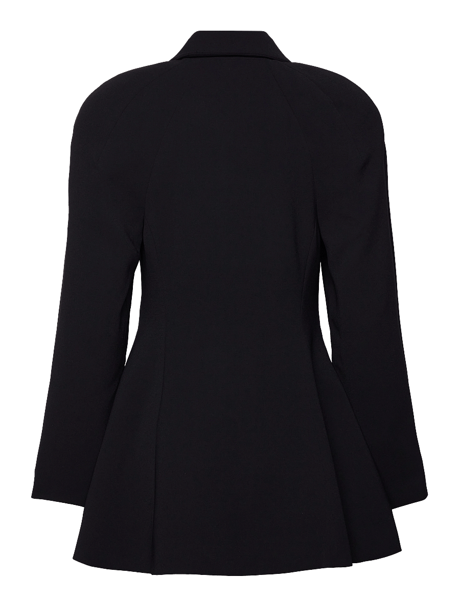 STINE GOYA - Voluminous Mini Coat Dress, 2273 Cr - black - 2