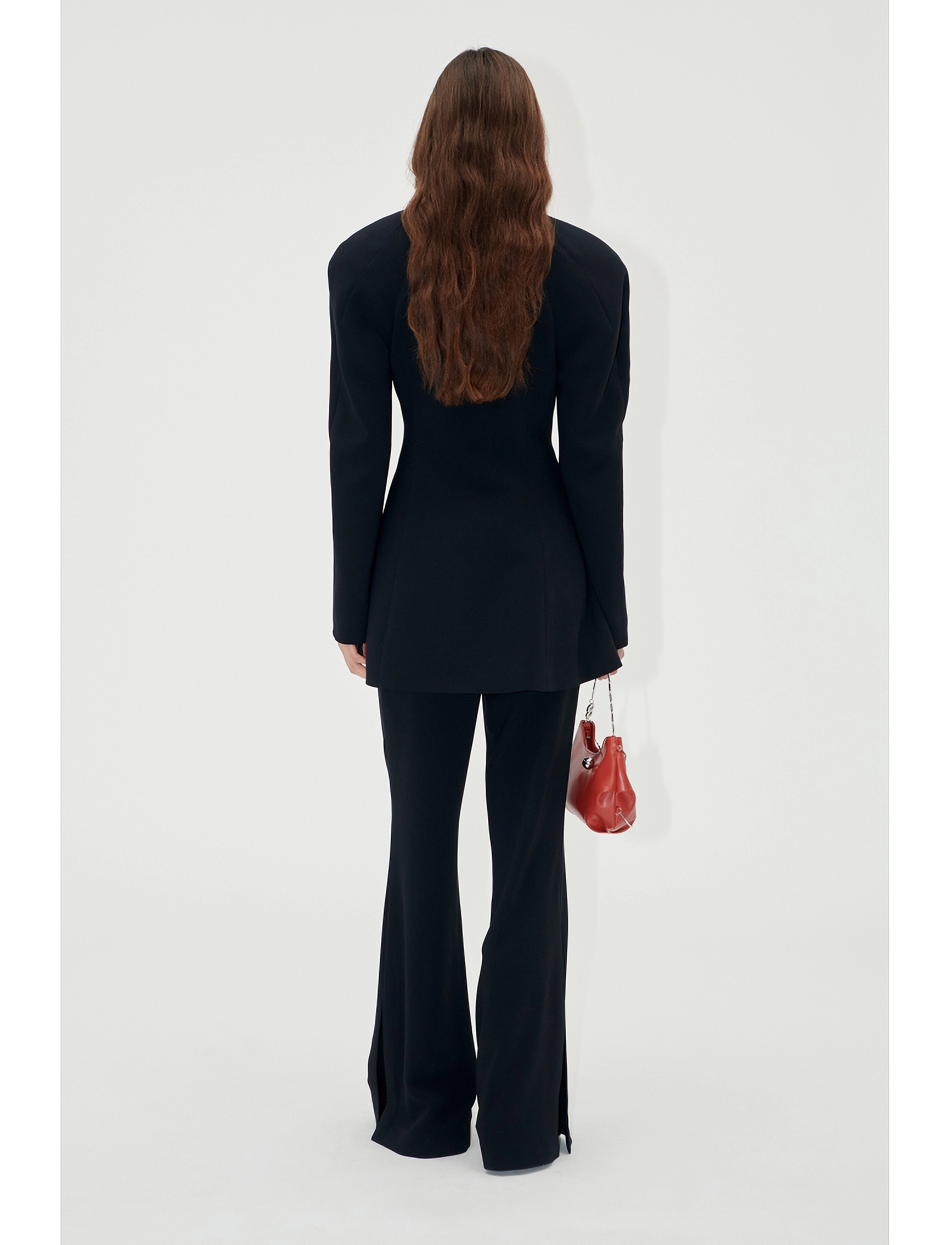 STINE GOYA - Voluminous Mini Coat Dress, 2273 Cr - black - 3