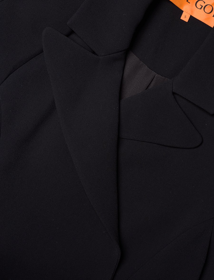 STINE GOYA - Voluminous Mini Coat Dress, 2273 Cr - black - 4