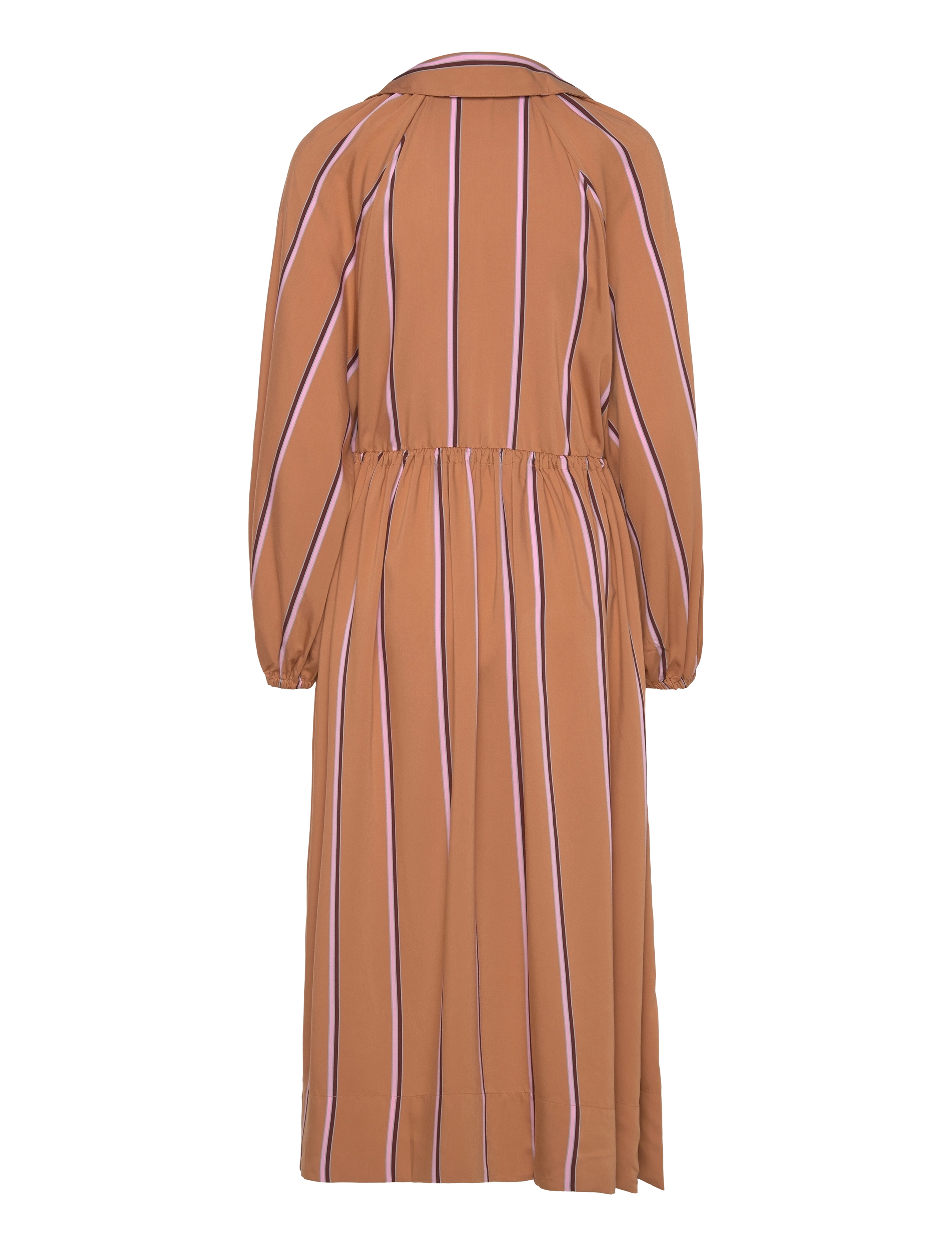 STINE GOYA - Elasticated Midi Dress, 2249 Stripe - midi kjoler - cocoa stripes - 2