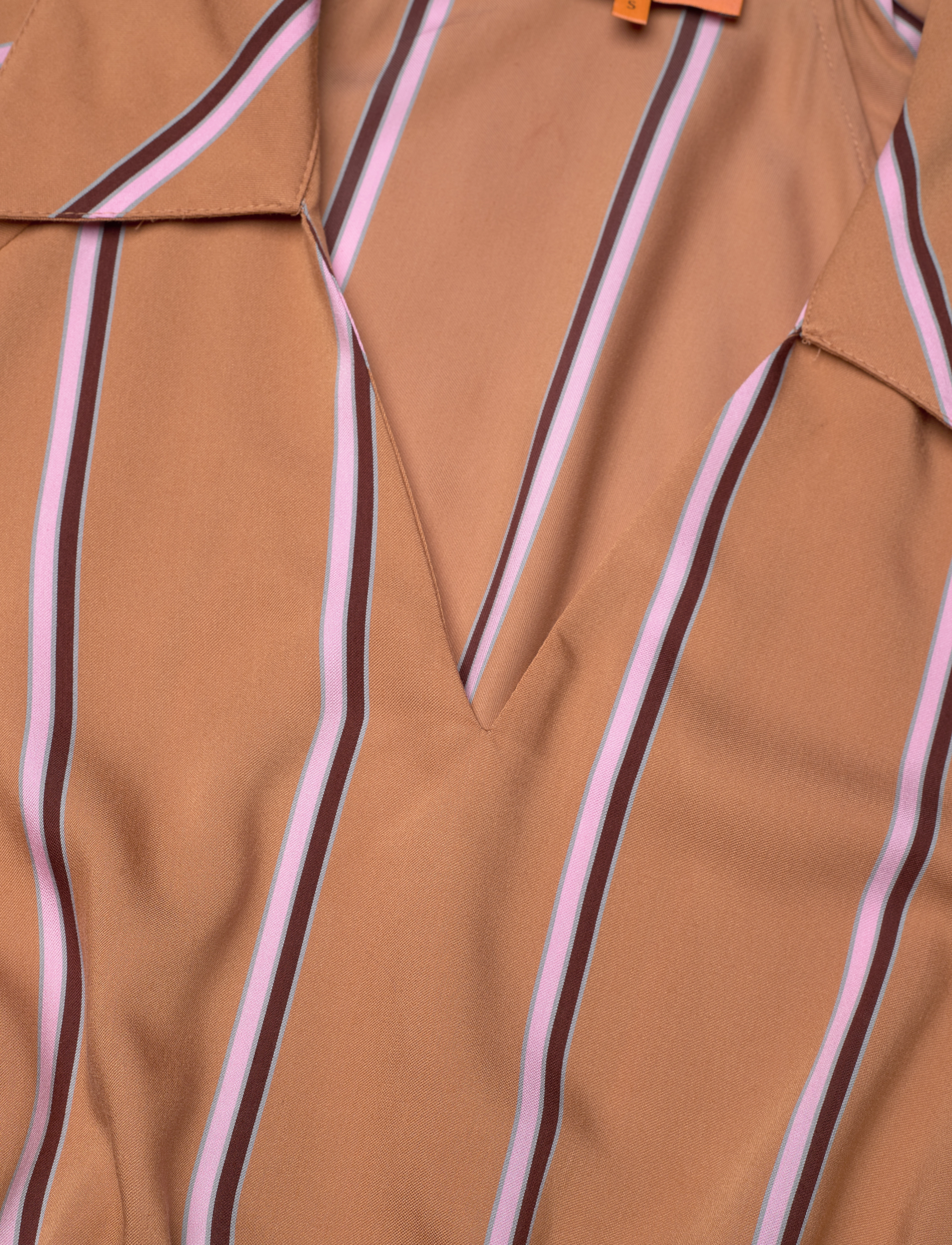 STINE GOYA - Elasticated Midi Dress, 2249 Stripe - midi kjoler - cocoa stripes - 3