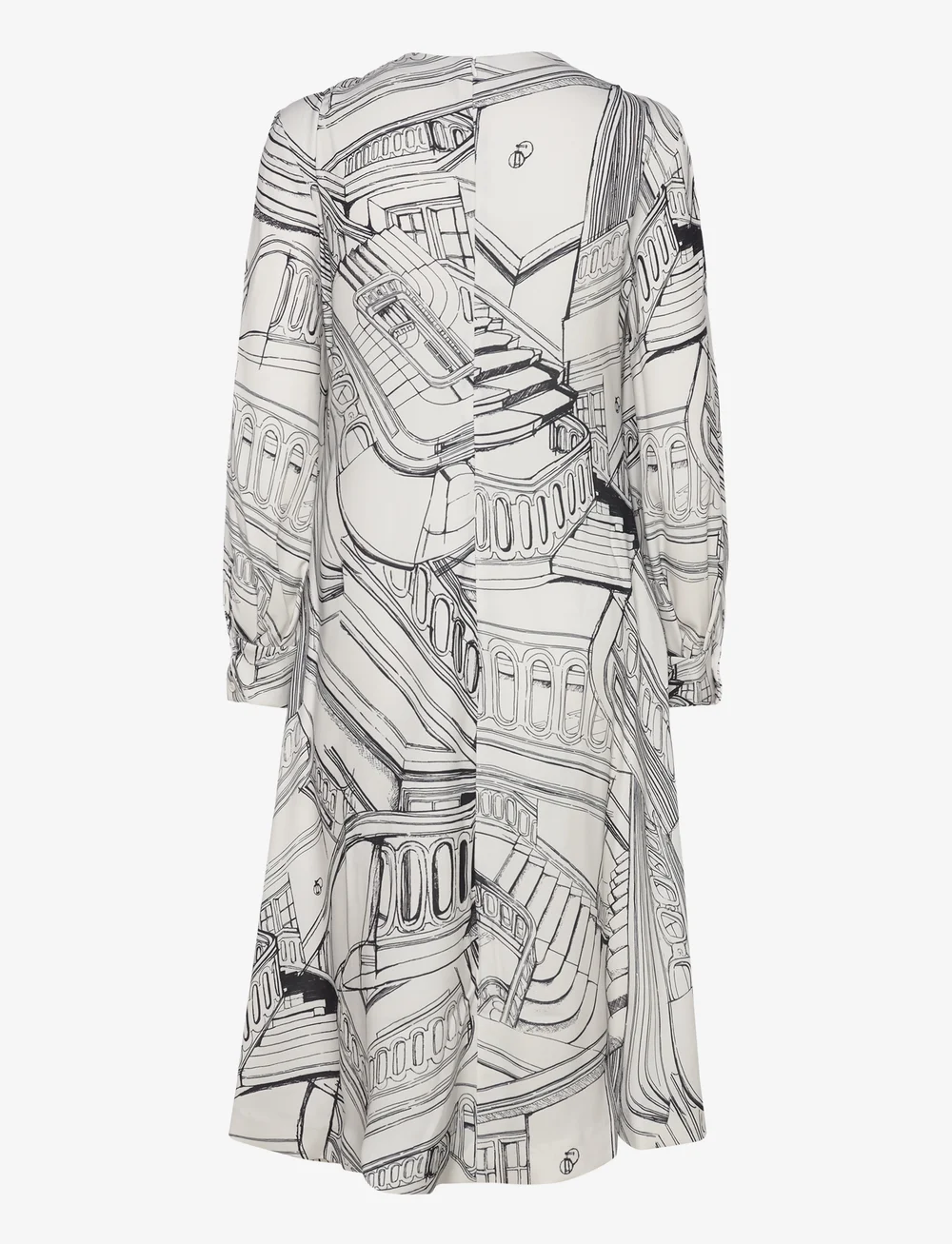 STINE GOYA - Shoulder Pleated Long Dress, 2255 C - midiklänningar - fineline staircase - 1