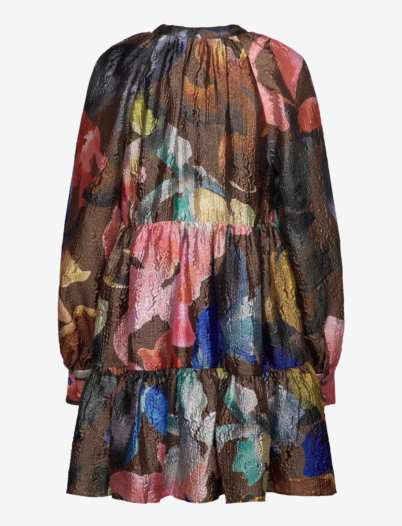 STINE GOYA - Tier Voluminous Mini Dress, 2258 Cr - aquarelle garden - 2