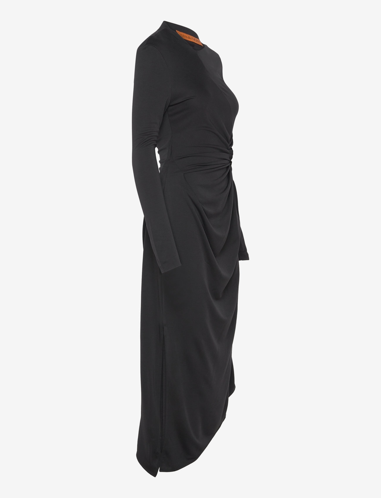 STINE GOYA - Long Sleeve Midi Dress With Fixed B - jet black - 3