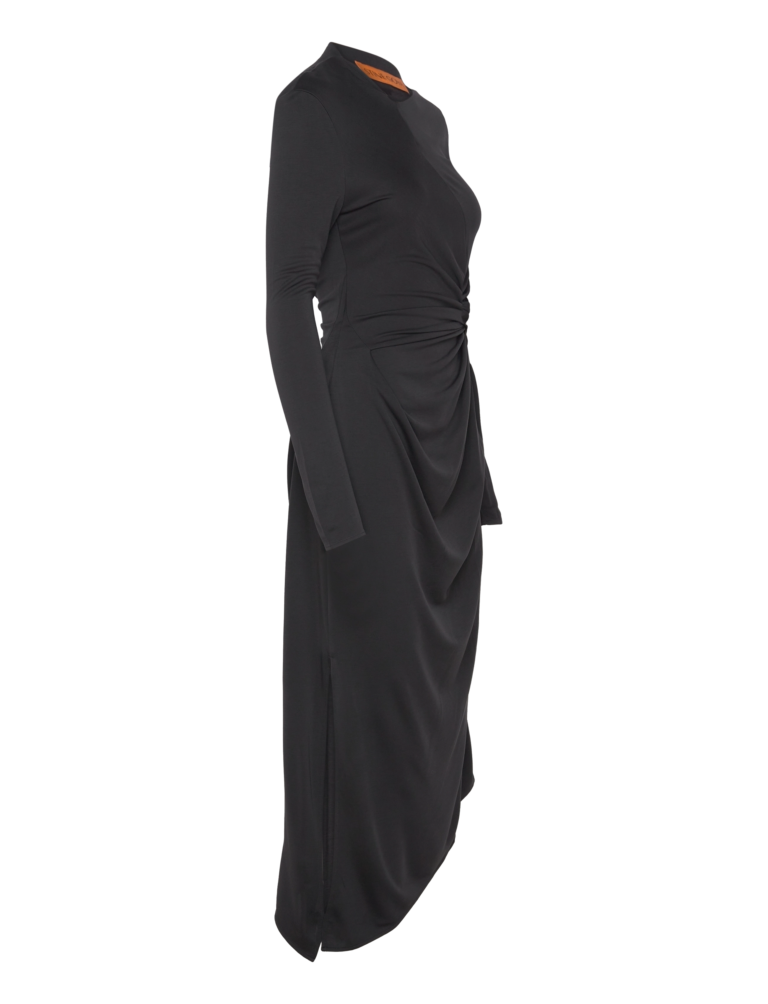 STINE GOYA - Long Sleeve Midi Dress With Fixed B - festmode zu outlet-preisen - jet black - 2