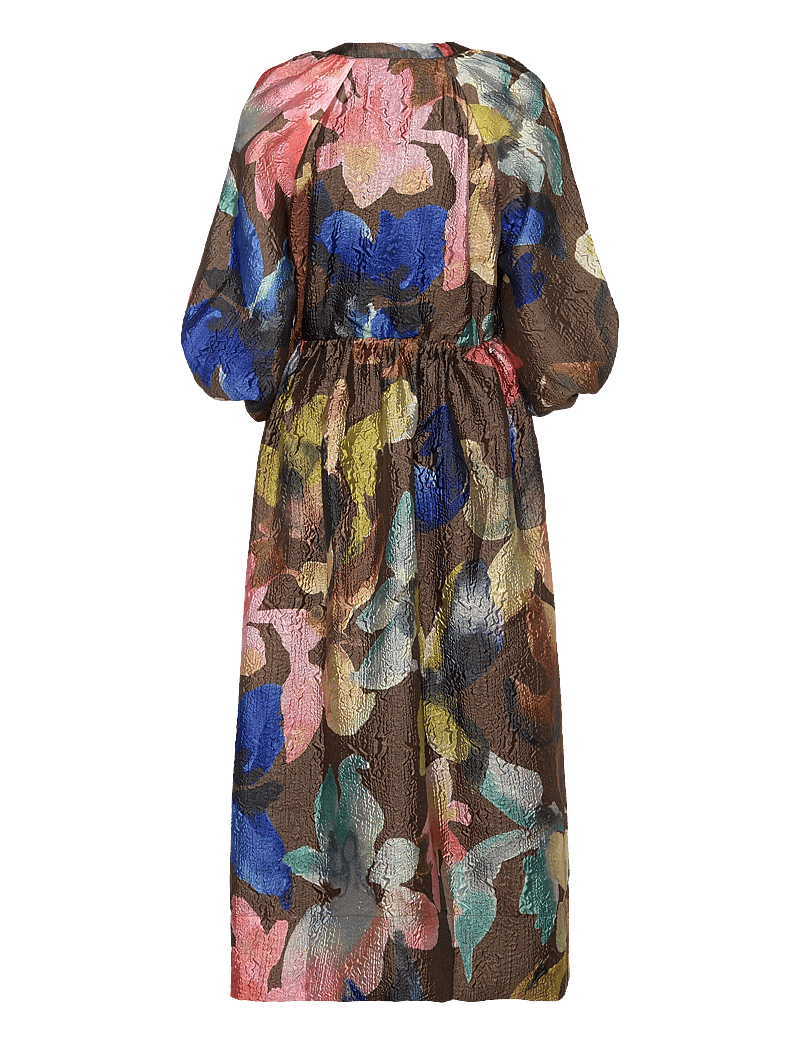 STINE GOYA Three-quarter Sleeve Elasticated Mi – midi jurken – winkel bij Booztlet