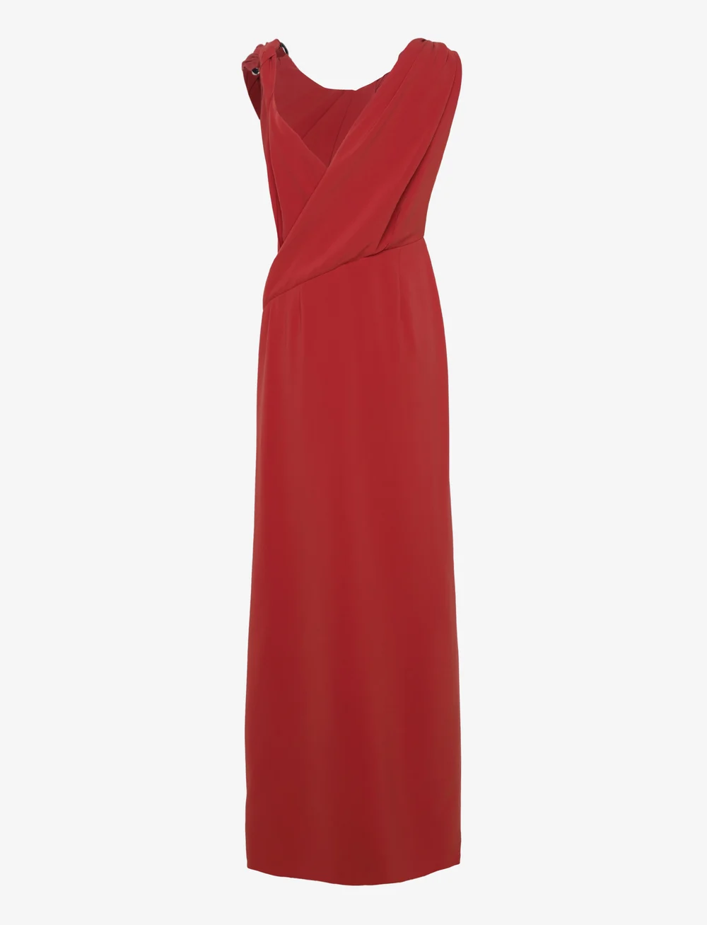 STINE GOYA - Knotted Floor Length Dress, 2274 El - aftonklänningar - red ochre - 2