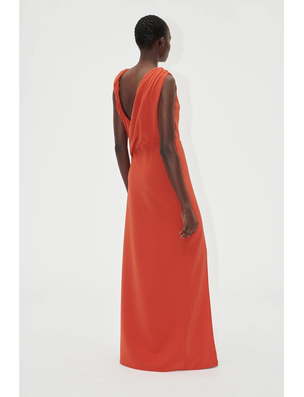 STINE GOYA - Knotted Floor Length Dress, 2274 El - aftonklänningar - red ochre - 3