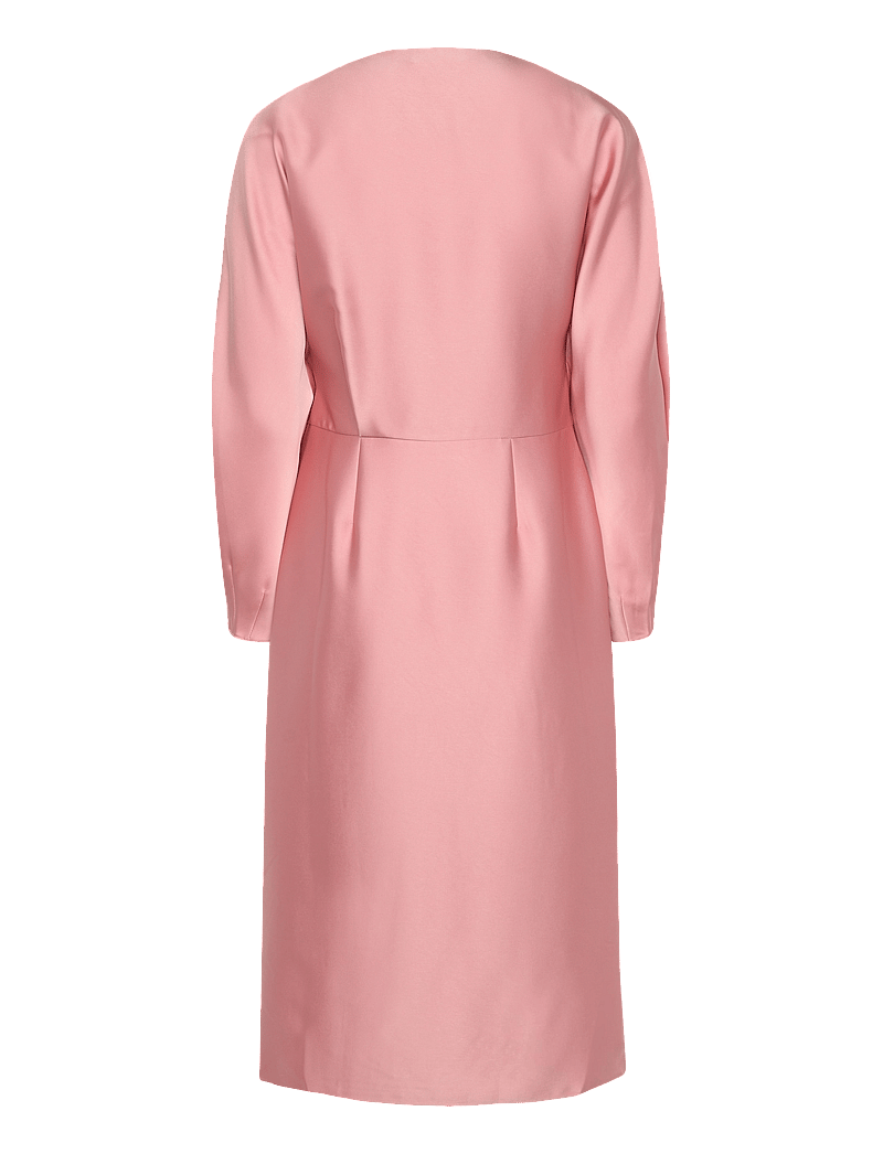 STINE GOYA - Long Sleeve Midi Dress, 2261 Satin - partykleider - rose tan - 2
