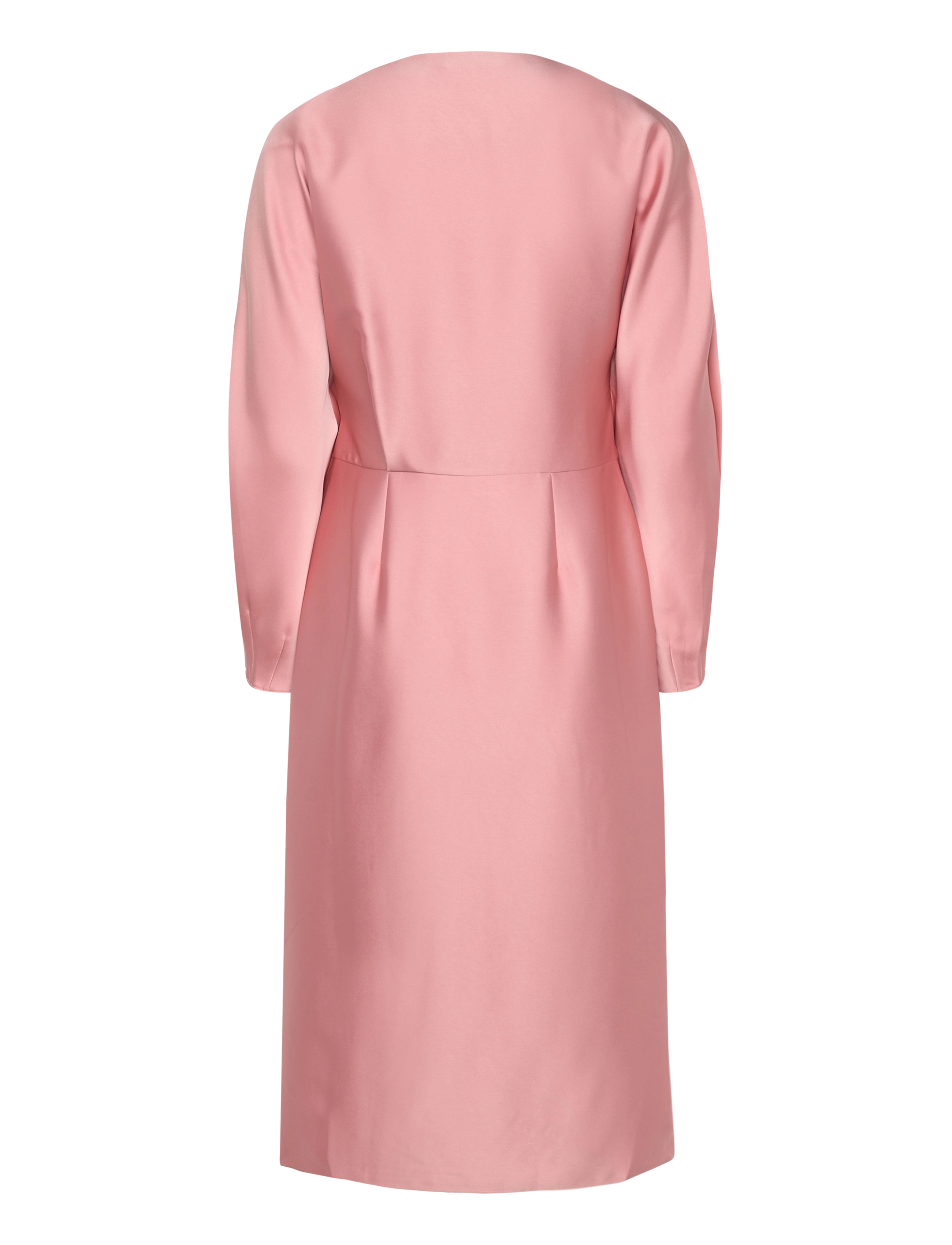 STINE GOYA - Long Sleeve Midi Dress, 2261 Satin - midi-kleider - rose tan - 2