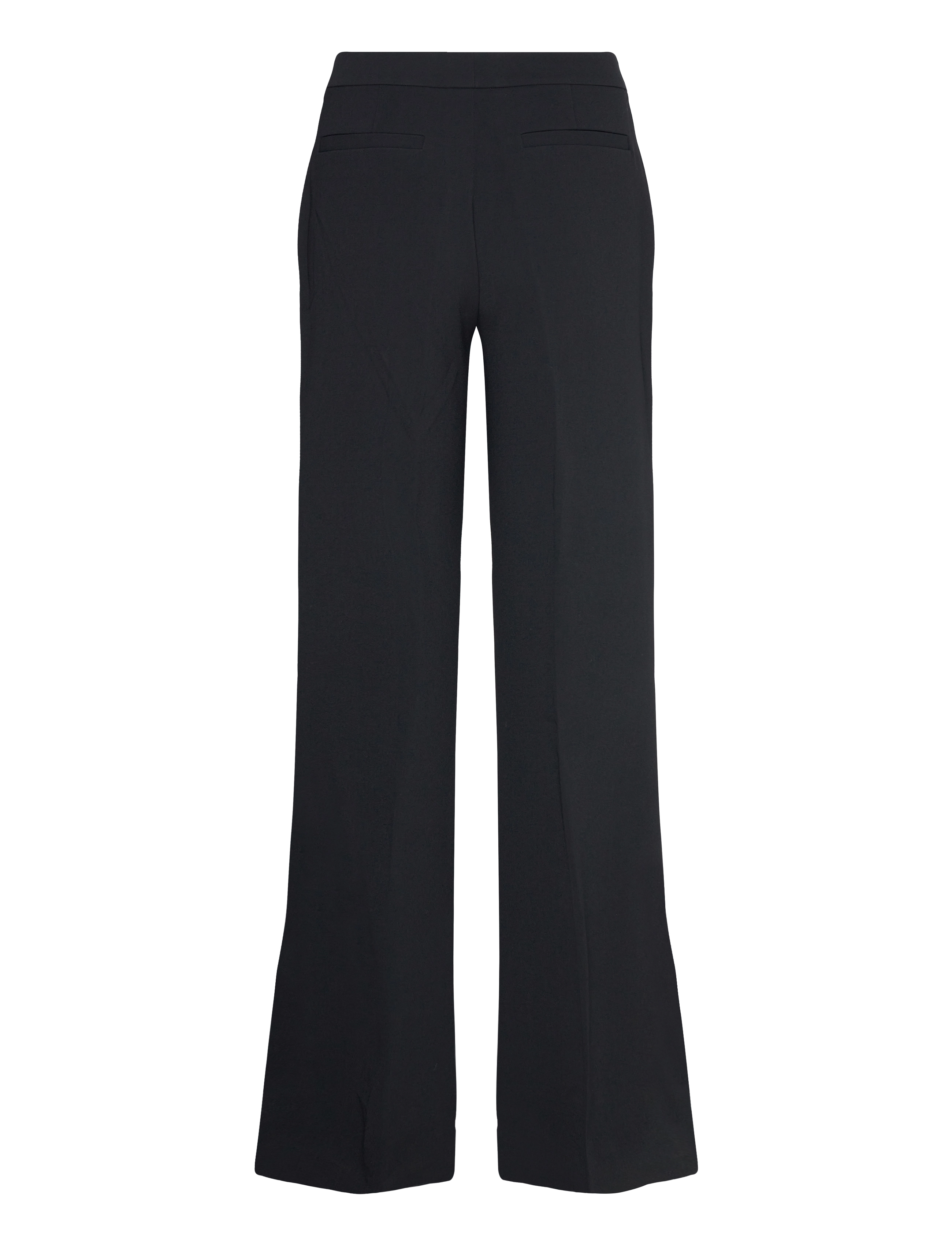 STINE GOYA - Flared Long Pants, 2273 Crepe - habitbukser - black - 2