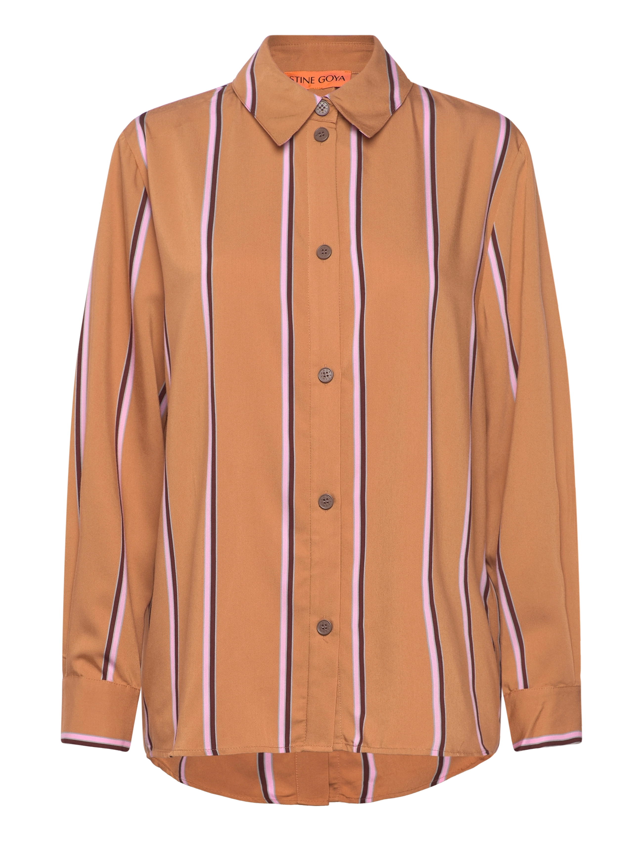 STINE GOYA Lange Ärmel Shirt, 2249 Gestreift Vis Orange - XS - Damen