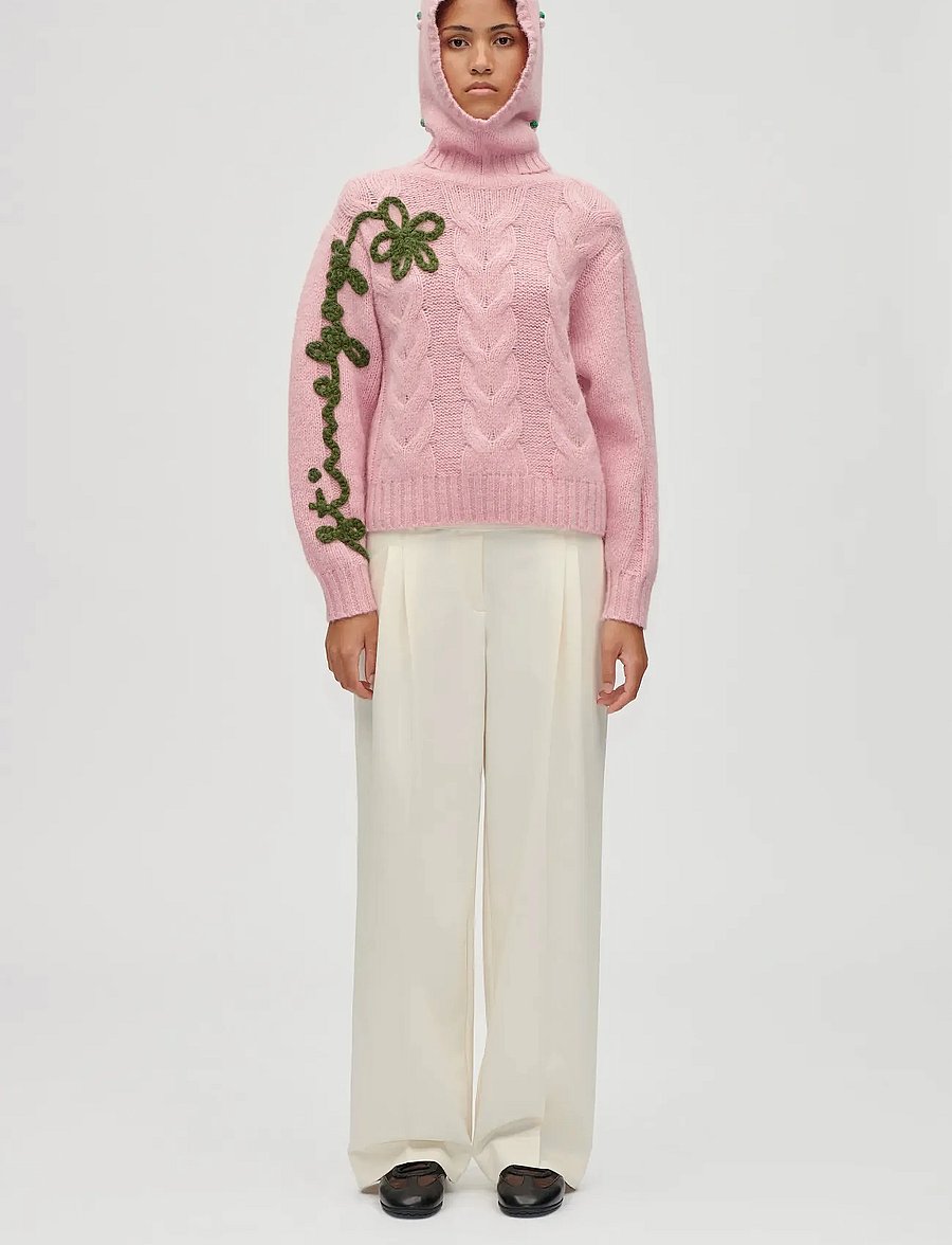 STINE GOYA - 2418 Midweight Alpaca Knit, Balacla - sturmhauben - light pink - 0