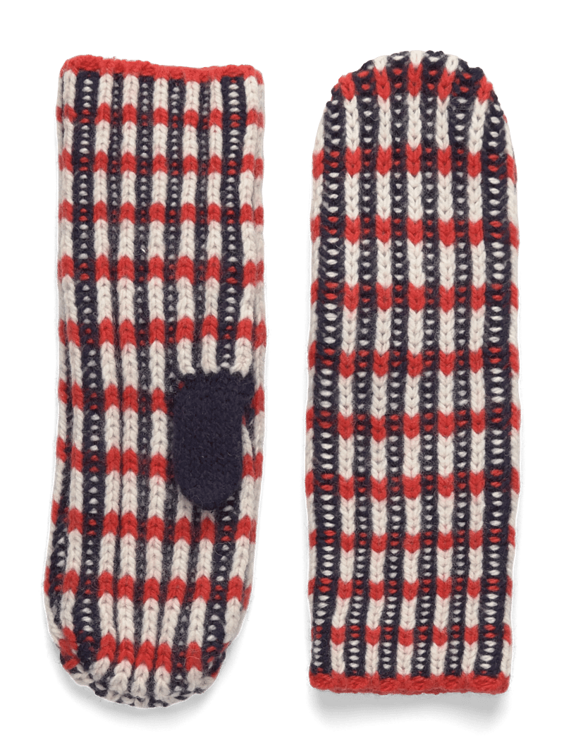 STINE GOYA - 2425 Plaited Chunky Rib, Chunky Rib - fäustlinge - navy / red / cream - 0