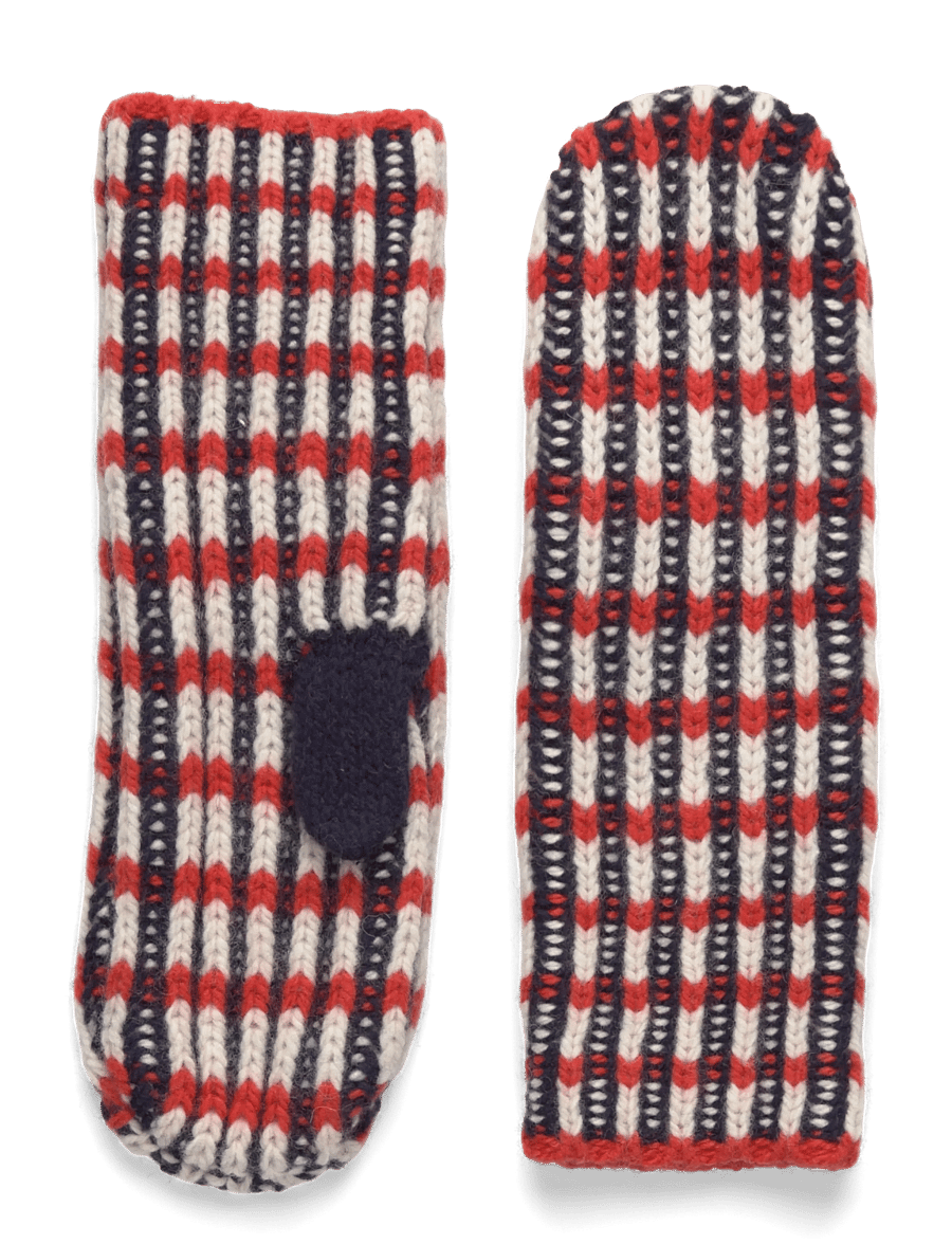 STINE GOYA - 2425 Plaited Chunky Rib, Chunky Rib - fäustlinge - navy / red / cream - 0
