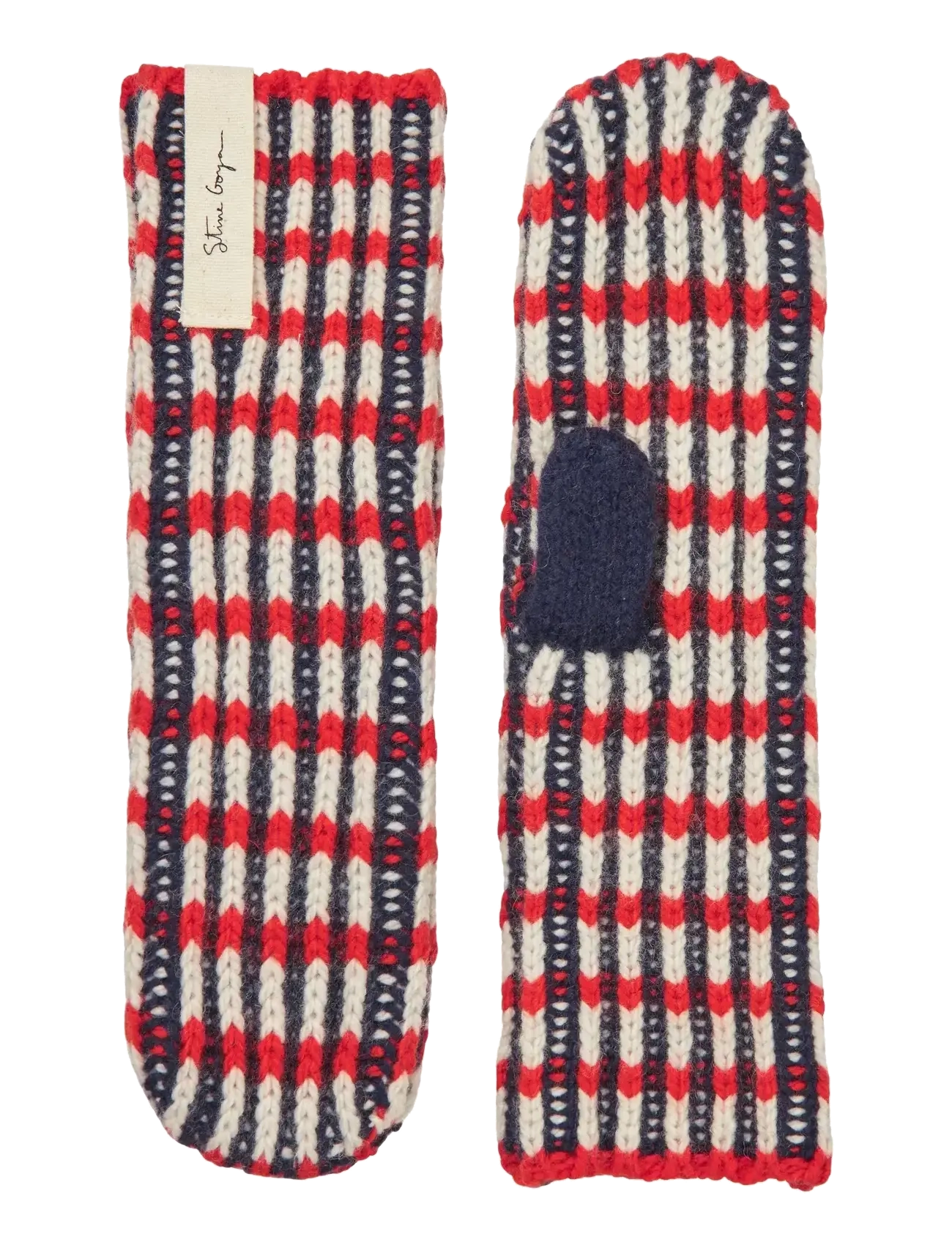 STINE GOYA - 2425 Plaited Chunky Rib, Chunky Rib - erityistilaisuudet - navy / red / cream - 1
