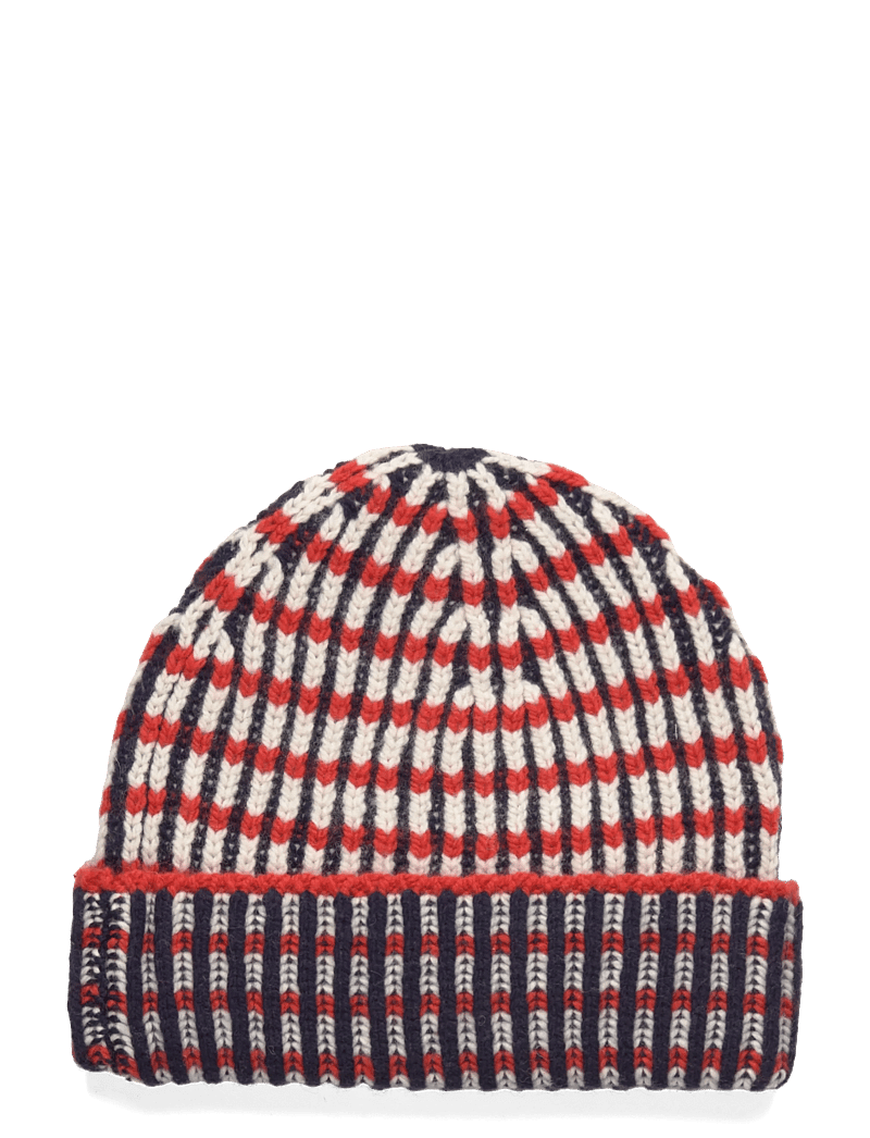 STINE GOYA - 2425 Plaited Chunky Rib, Chunky Rib - mössor - navy / red / cream - 1