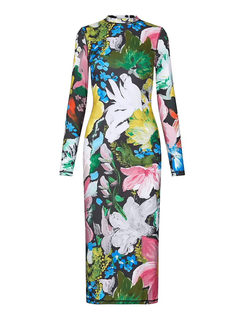 STINE GOYA - 2244 Stocking Jersey, Pullover Long - midikleidid - flowers under the sun - 1