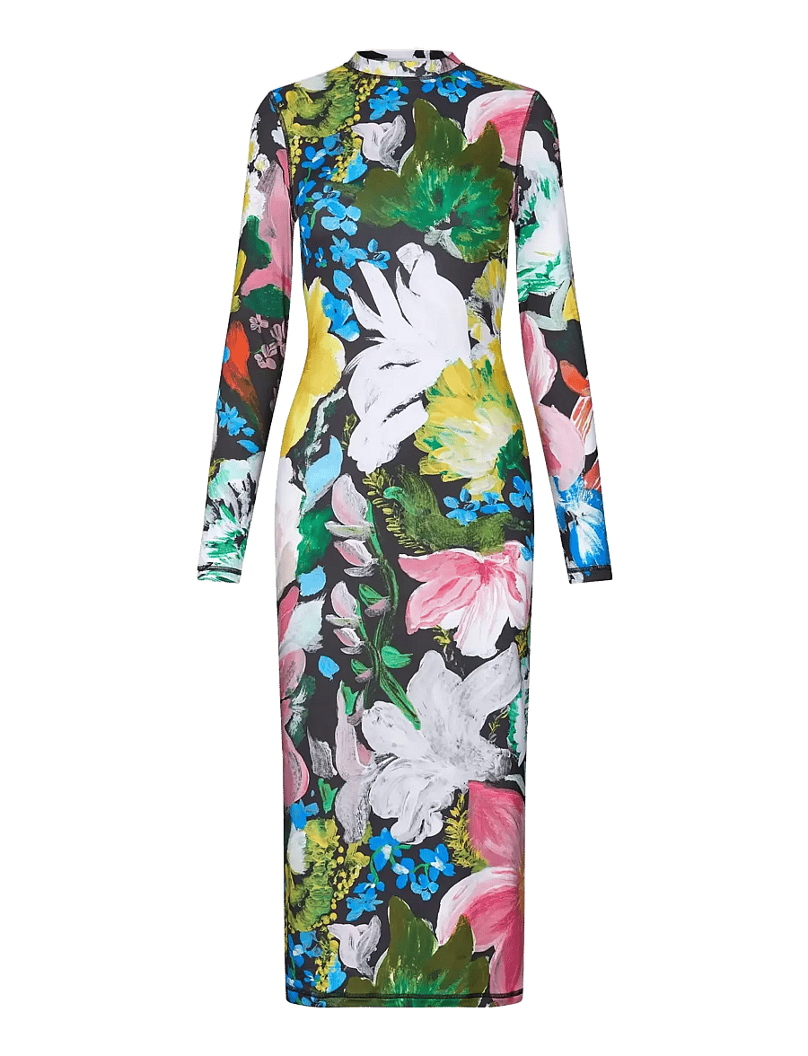 STINE GOYA - 2244 Stocking Jersey, Pullover Long - midi dresses - flowers under the sun - 1
