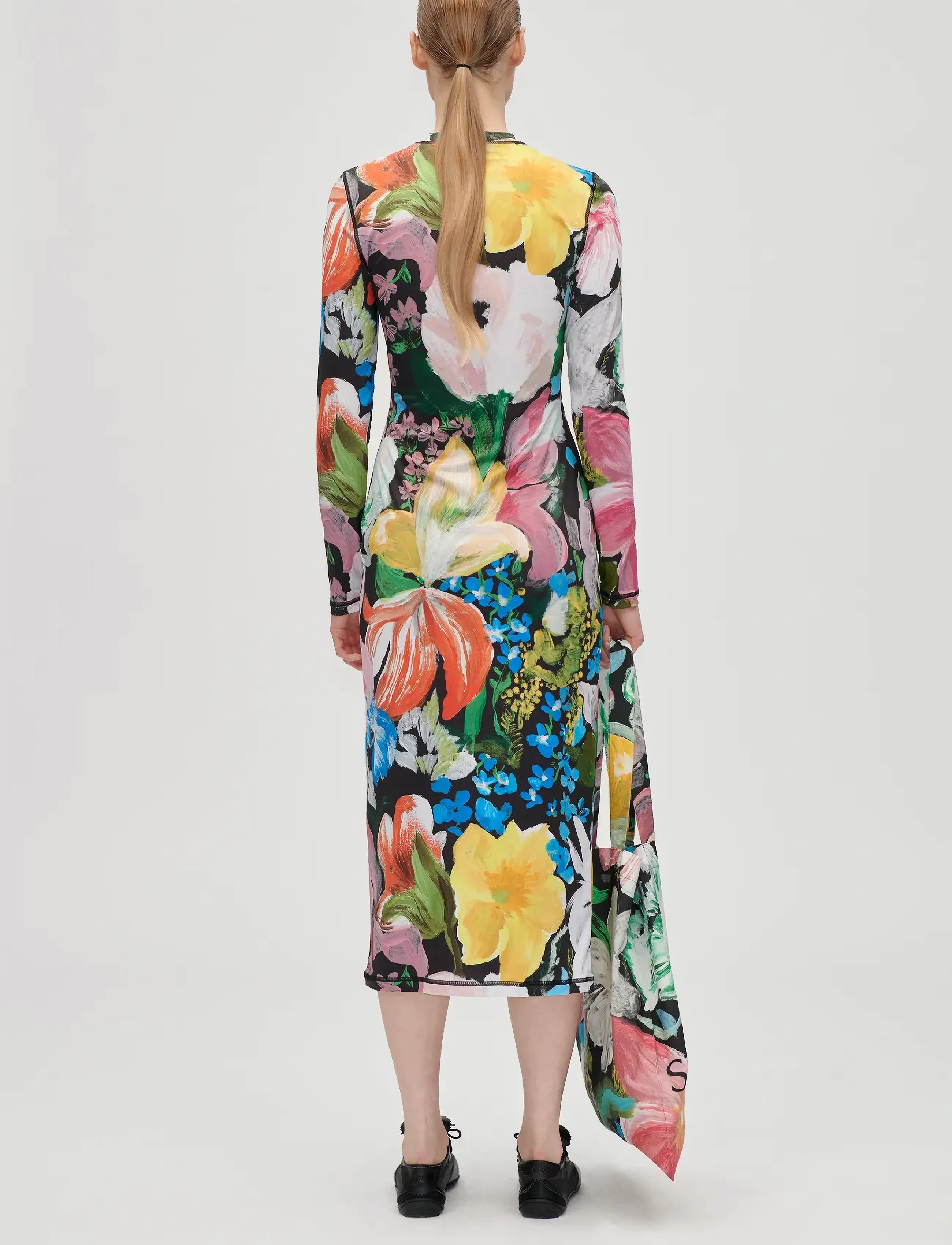 STINE GOYA - 2244 Stocking Jersey, Pullover Long - midi dresses - flowers under the sun - 3