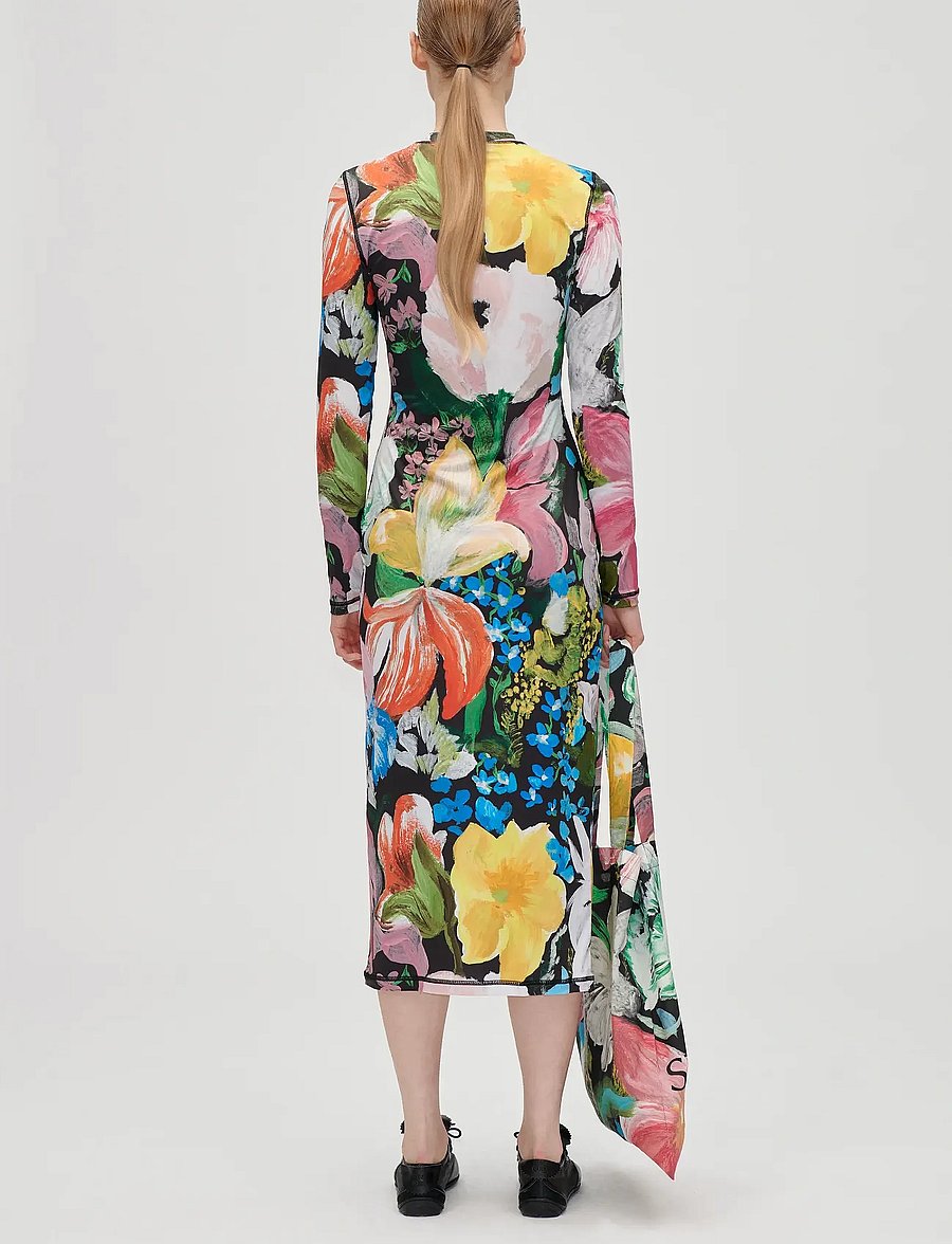 STINE GOYA - 2244 Stocking Jersey, Pullover Long - midi dresses - flowers under the sun - 3