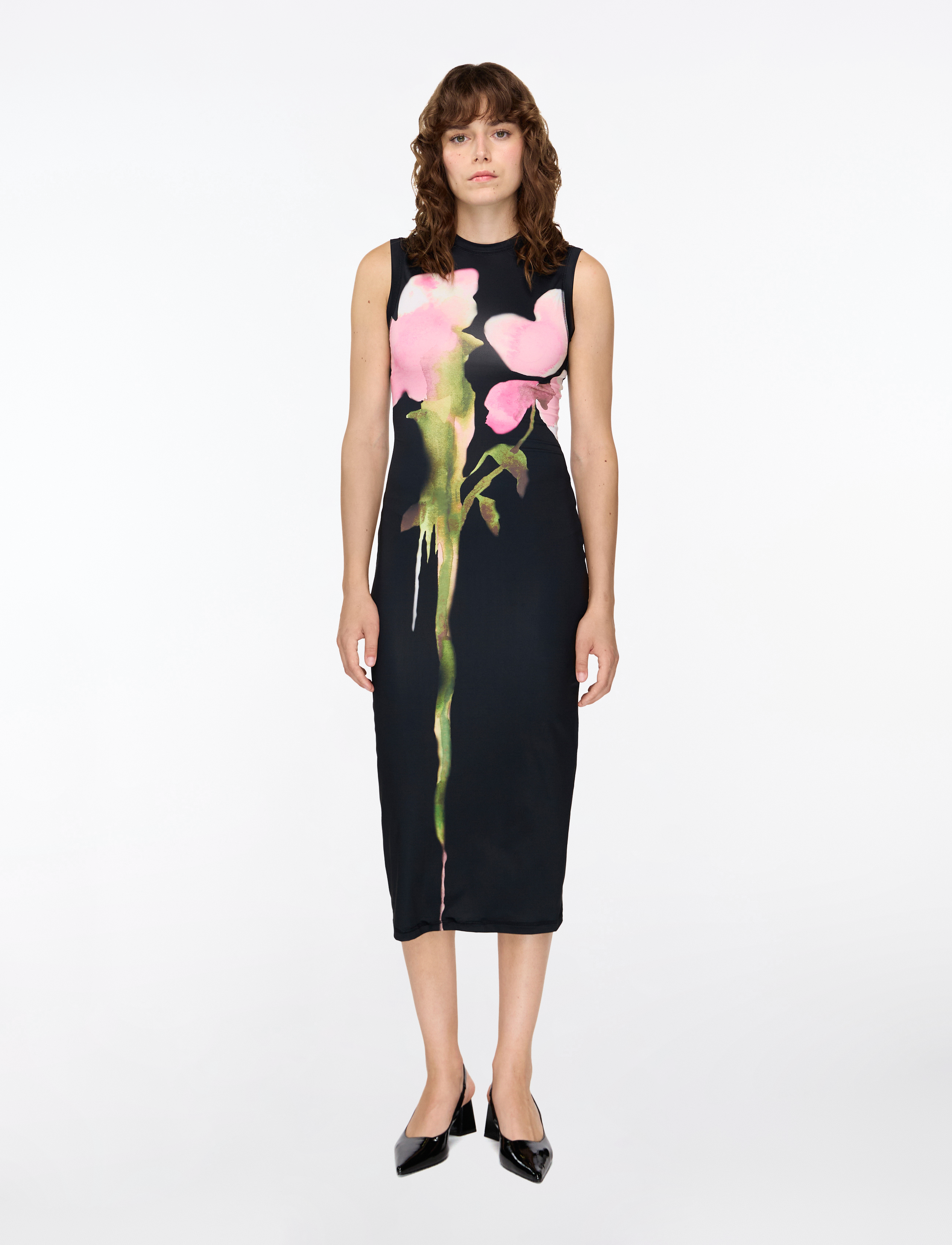 STINE GOYA 2244 Stocking Jersey, Elastic Tank - Stramme kjoler - MELTING FLOWERS / black