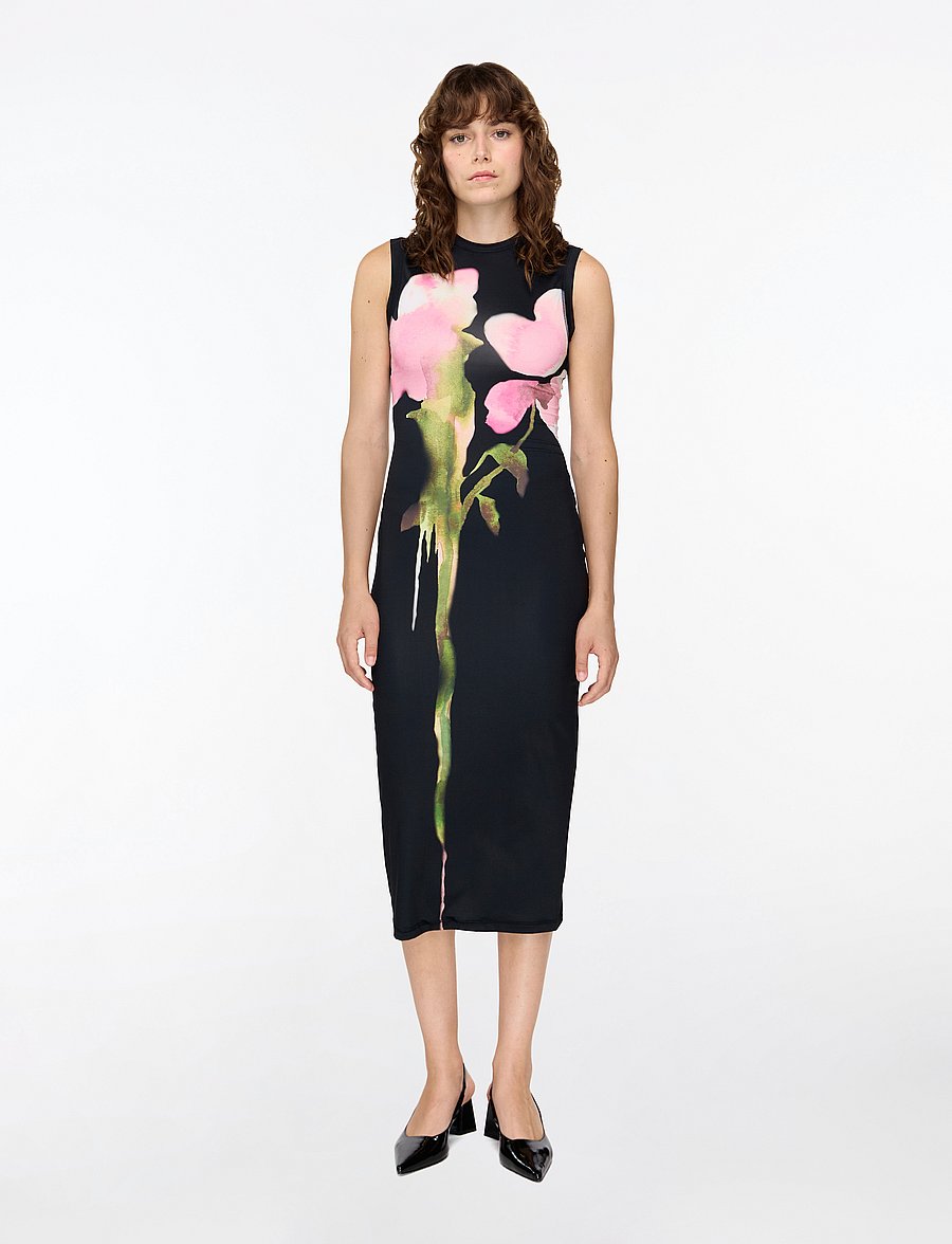 STINE GOYA - 2244 Stocking Jersey, Elastic Tank - midi-kleider - melting flowers - 1