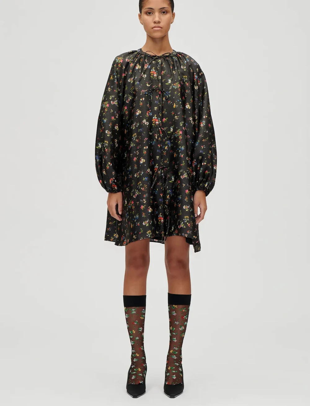 STINE GOYA - 2067 Flat Textured Poly, Voluminous - festklänningar - magnolia garden - 0